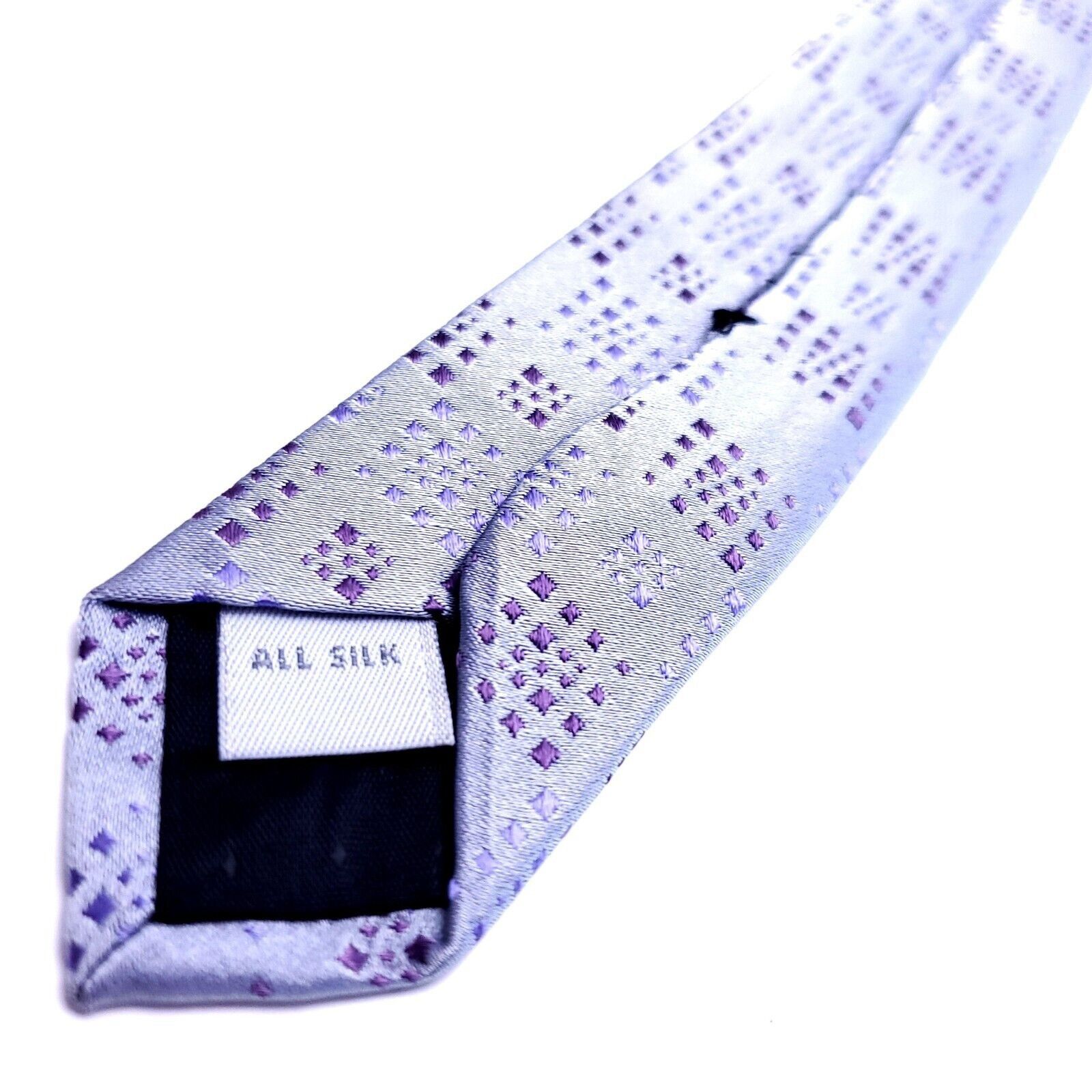 Pierre Cardin Pierre Cardin Purple Silk Tie Geometric Size ONE SIZE - 5 Thumbnail