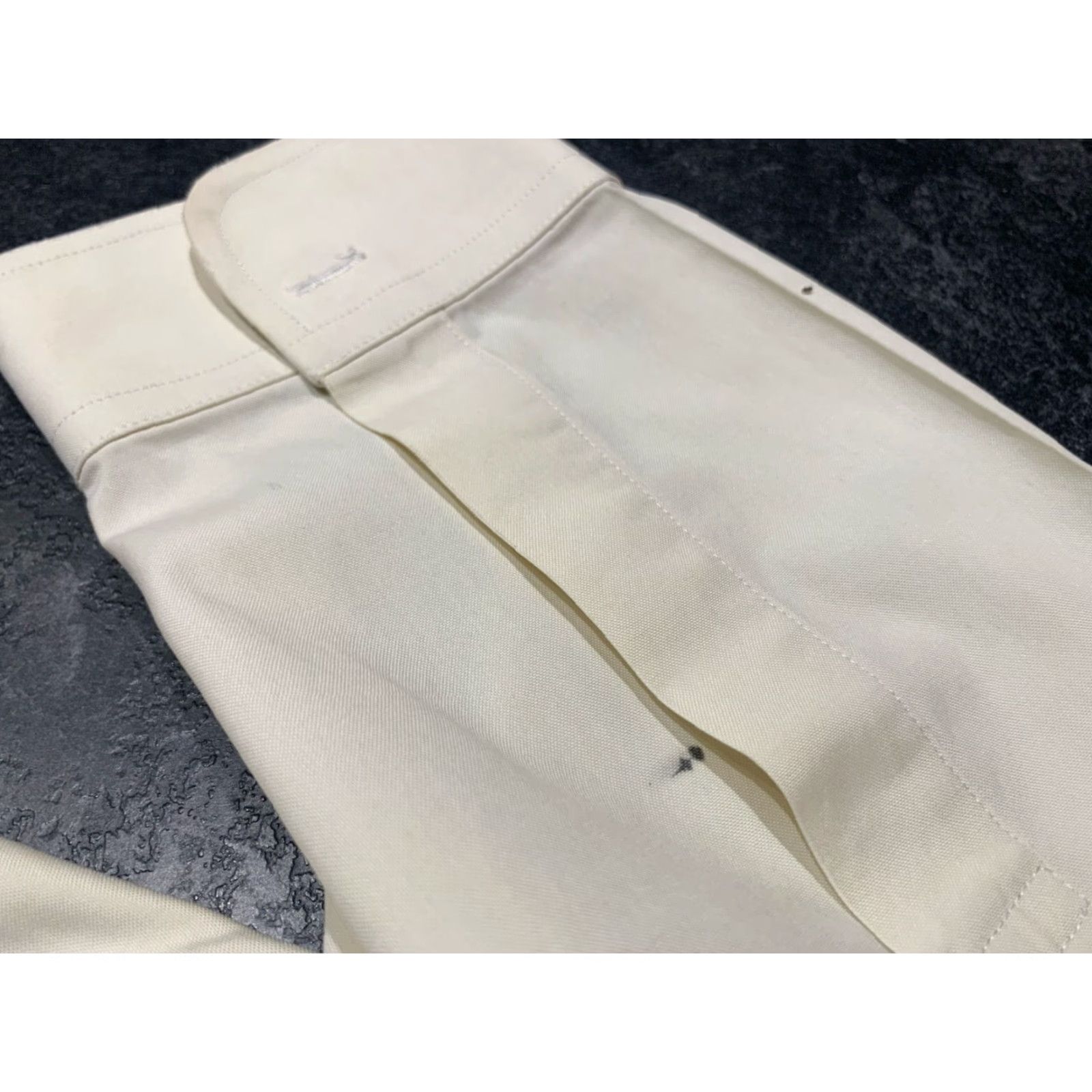 Brooks Brothers BROOKS BROTHERS Slim Fit 1818 Cotton Dress Shirt 17.5 34 Beige Business Mens Size 46R - 3 Thumbnail