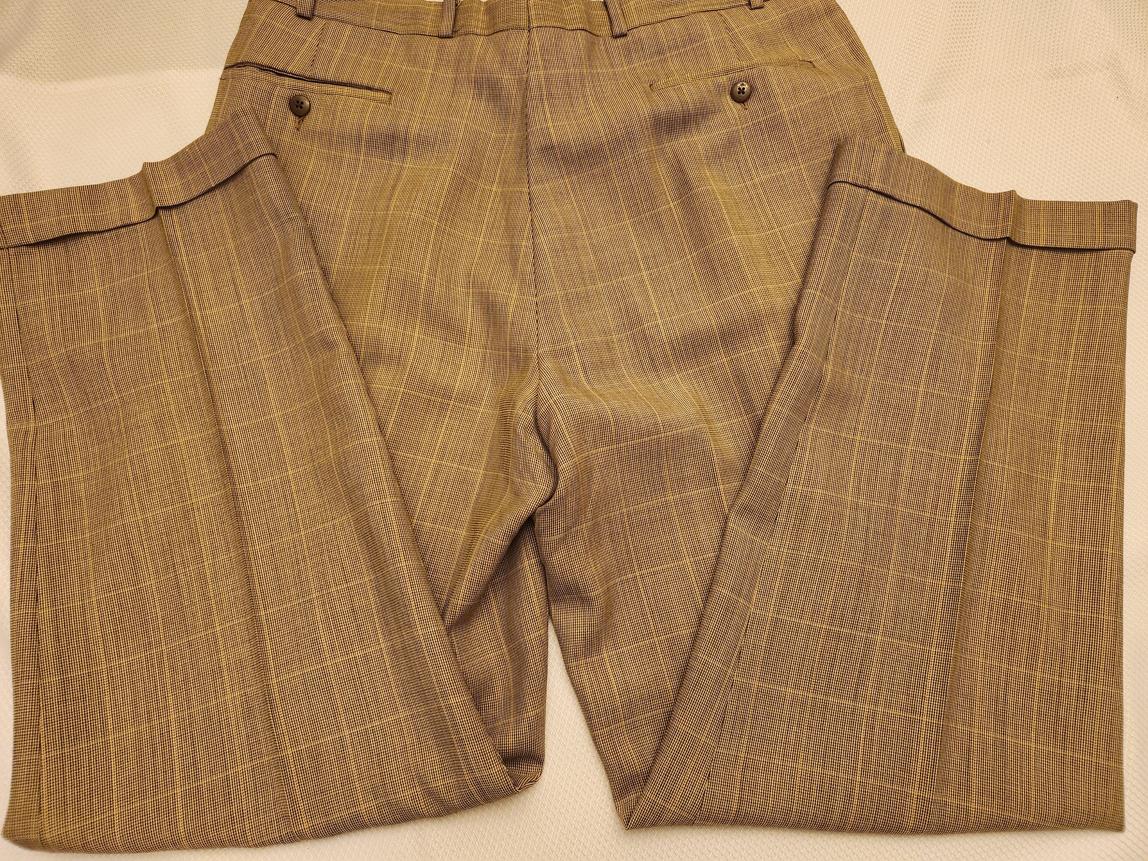 Lauren Ralph Lauren Vintage 90's Plaid Pleated Front Dress Pants Size US 36 / EU 52 - 3 Thumbnail