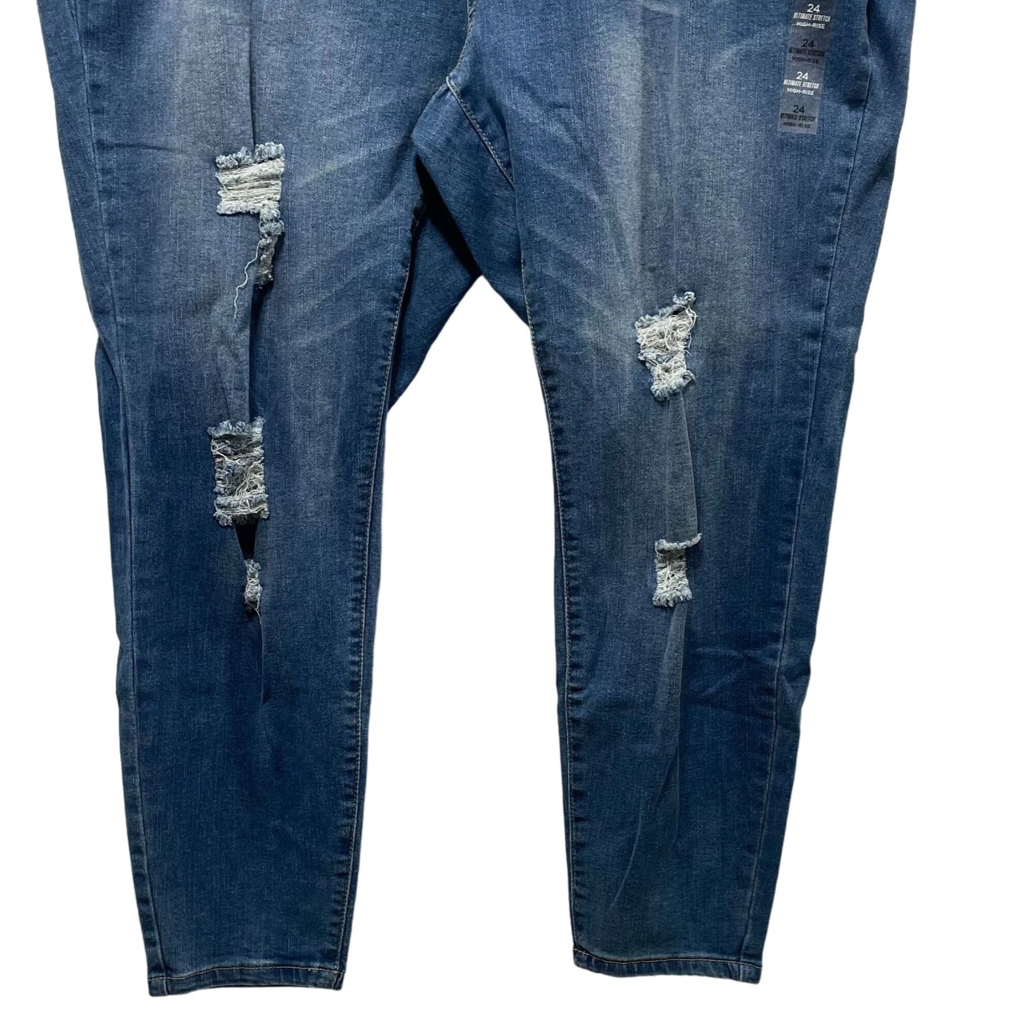 Other Rue + - Women's Ultimate Stretch High-Rise Jeans Distressed Size 42" / US 20 - 13 Thumbnail
