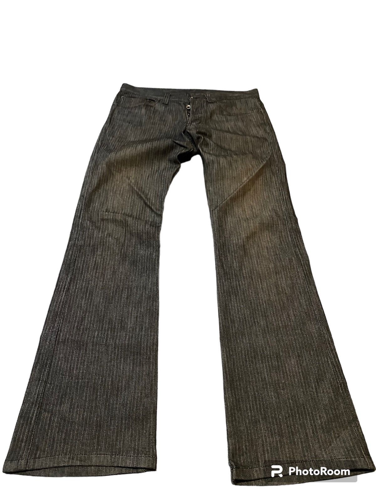 Japanese Brand Flare black Striped Boot Cut Size US 32 / EU 48 - 4 Thumbnail