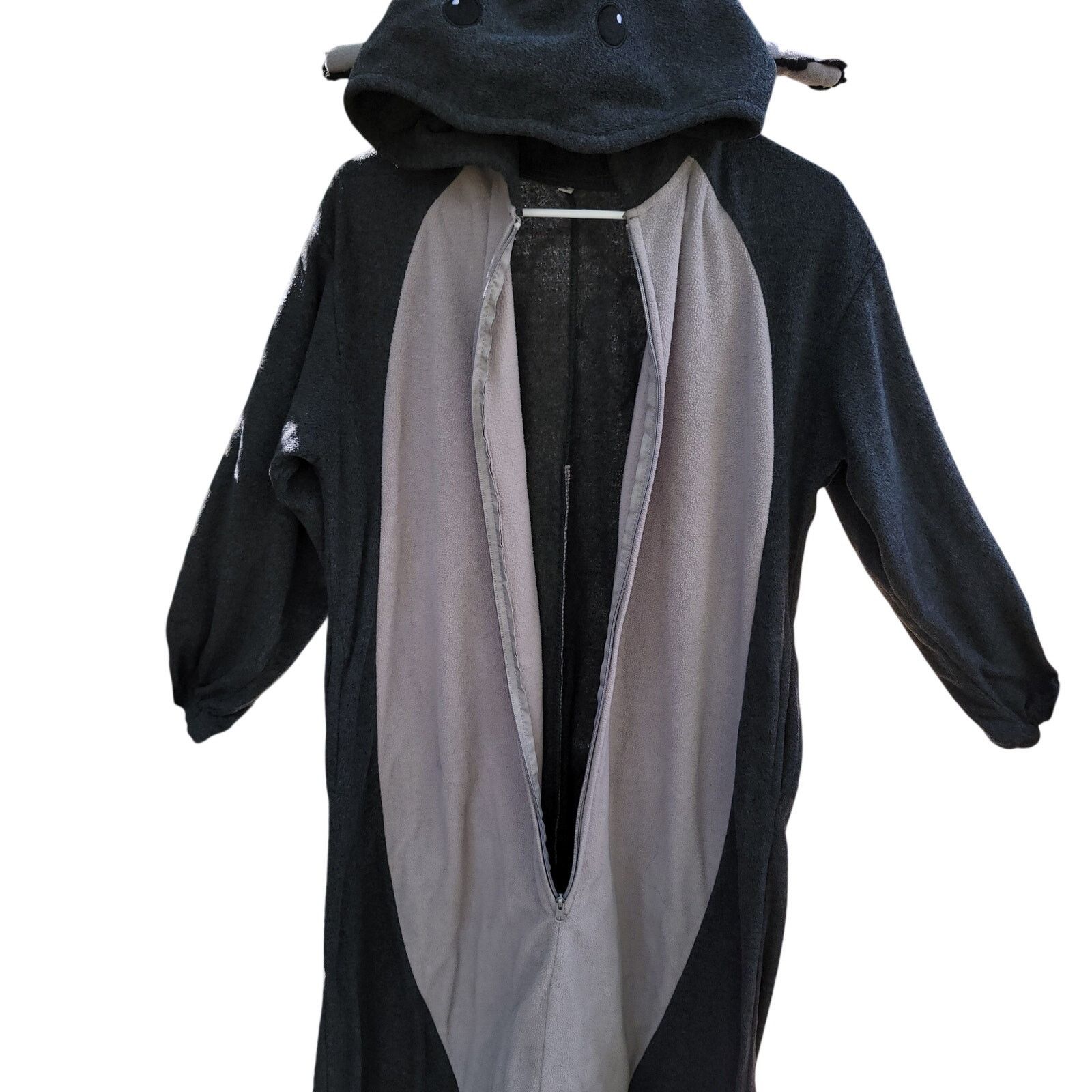 Other Adult Grey Axolotl Hooded Jumper w/ Tail & Pockets - Small Size ONE SIZE - 4 Thumbnail