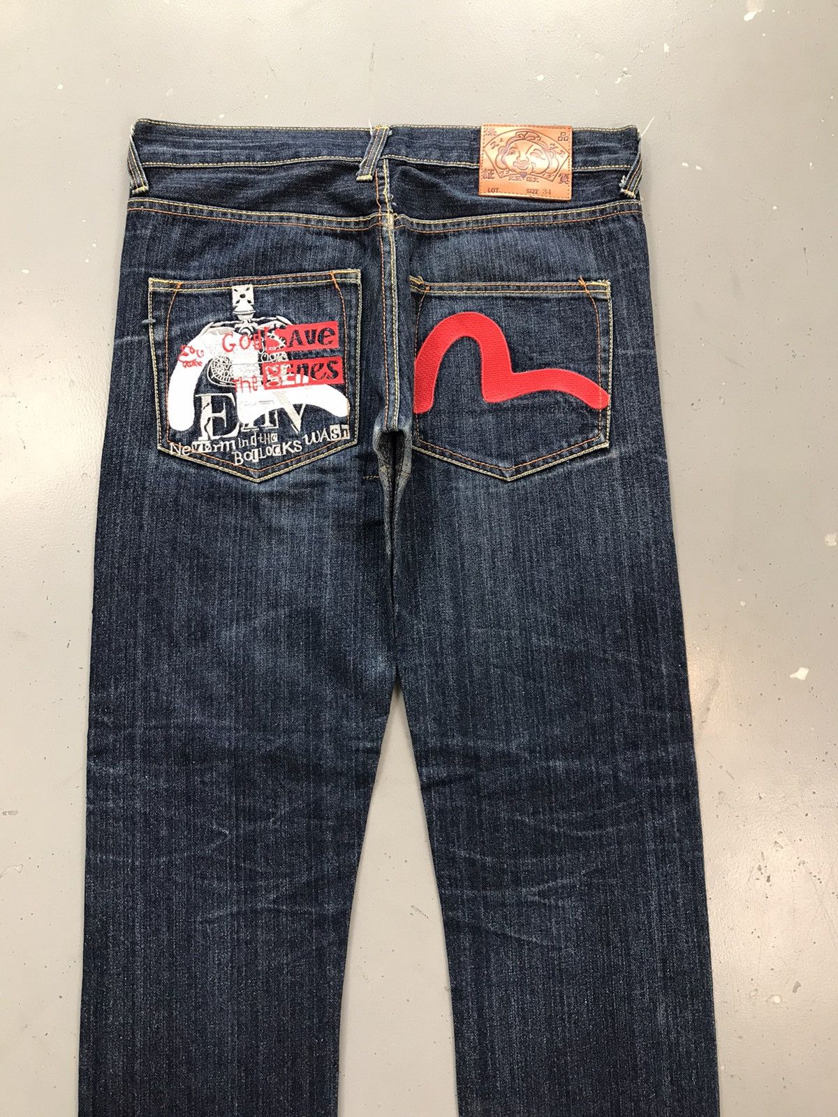 Japanese Brand × Vintage Vintage Evisu inspired seagull SpellOut embroidered denim Size US 34 / EU 50 - 10 Thumbnail