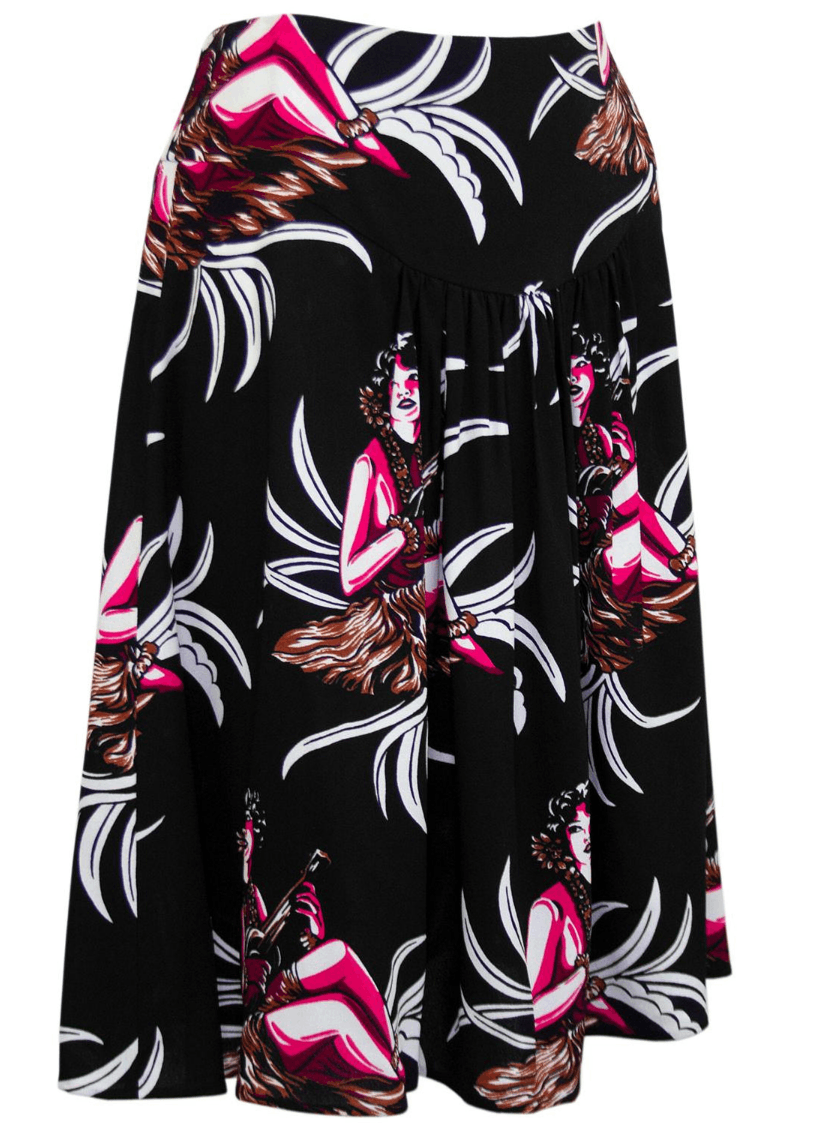 Prada PRADA HAWAIIAN HULA GIRL SPRING 2014 RUNWAY BLACK SKIRT IT40 Size 27" / US 4 / IT 40 - 3 Thumbnail