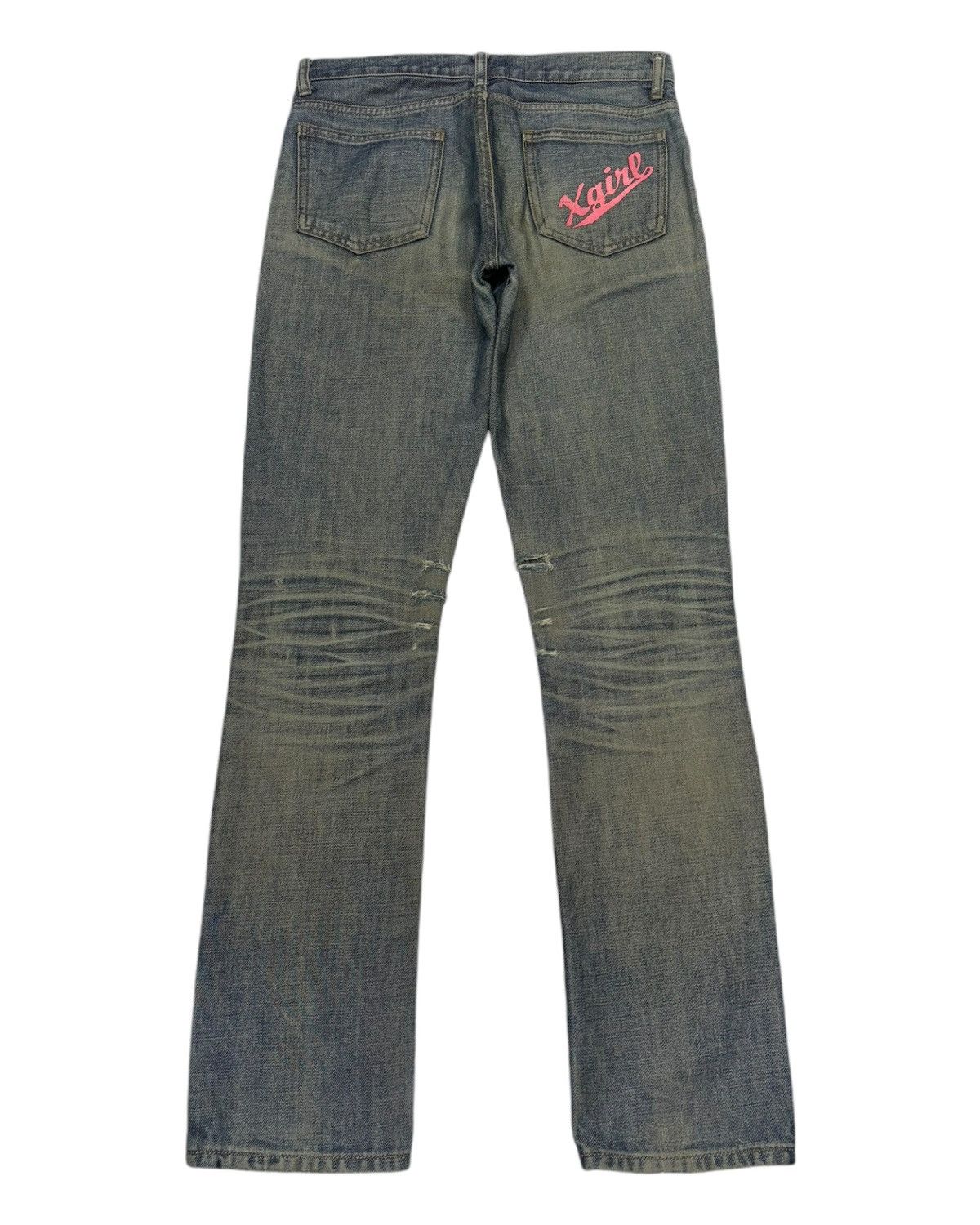 If Six Was Nine 🔥X-Girl Rusty Distressed Denim Jeans Size 28" / US 6 / IT 42 - 2 Thumbnail