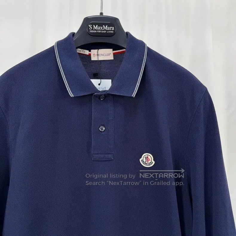 Moncler Moncler Embroidered Logo Long Sleeve Polo. Size US L / EU 52-54 / 3 - 3 Thumbnail