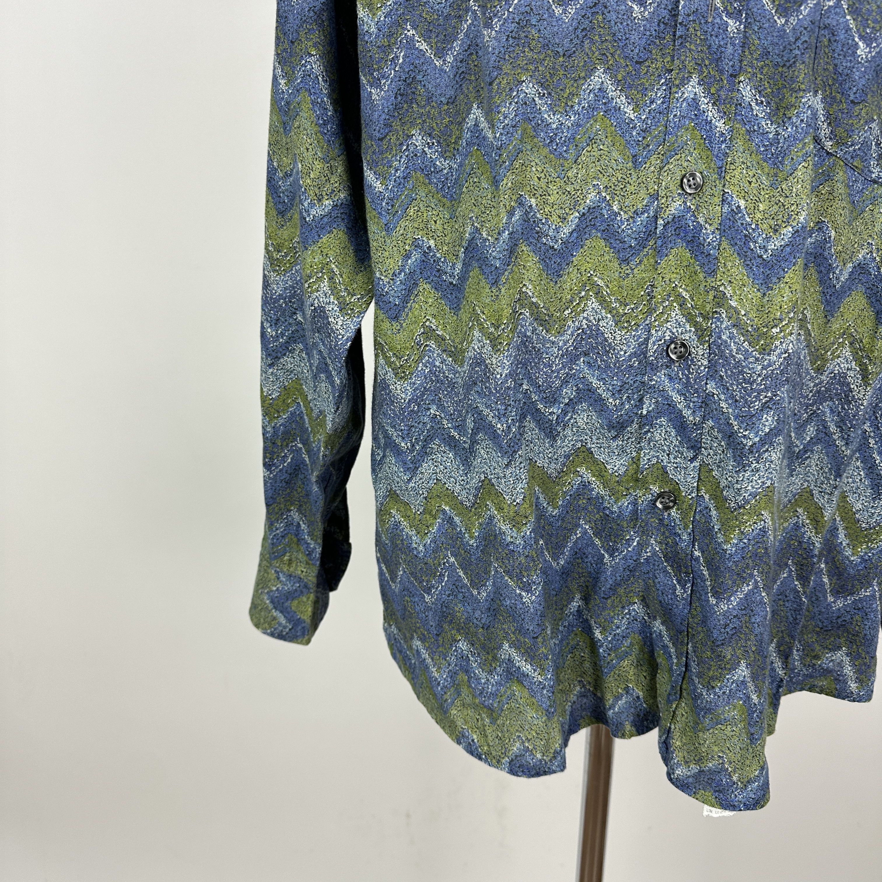 Missoni Camicia Example Missoni Fantasia Verde Blu – L Size US L / EU 52-54 / 3 - 10 Thumbnail