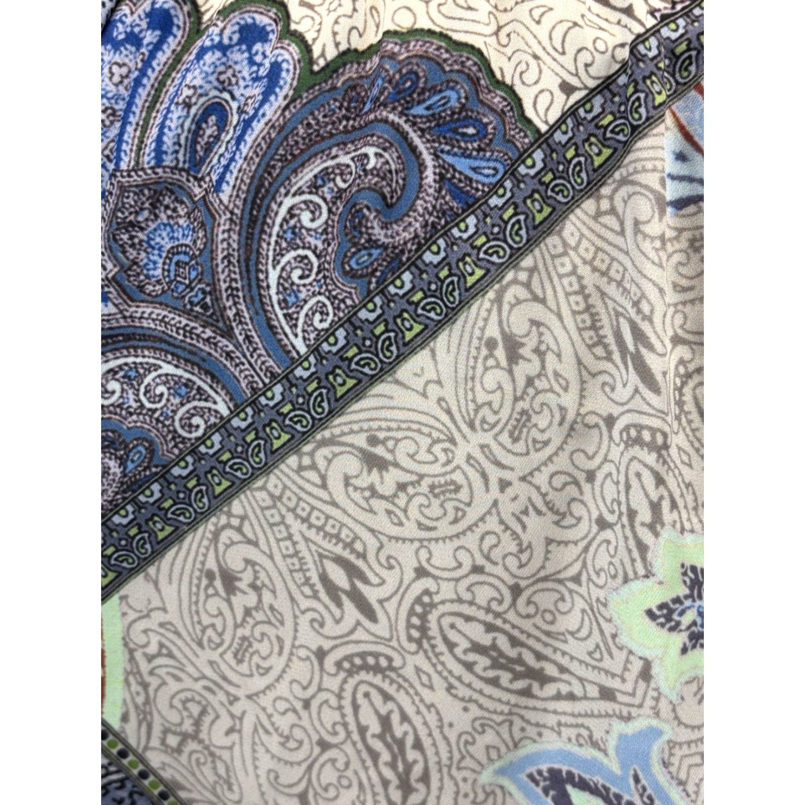 Vintage Chicos Paisley Patchwork Popover Tunic Top Shirt Sz 1 US Medium Women’s Blue Size M / US 6-8 / IT 42-44 - 6 Thumbnail