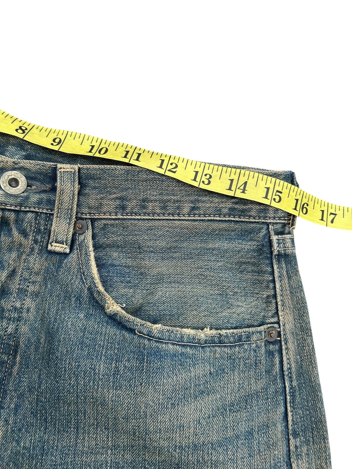 Kapital Thrashed Vintage Levis Big E Selvedge Rusty Faded Denim Jean Size US 31 - 18 Thumbnail
