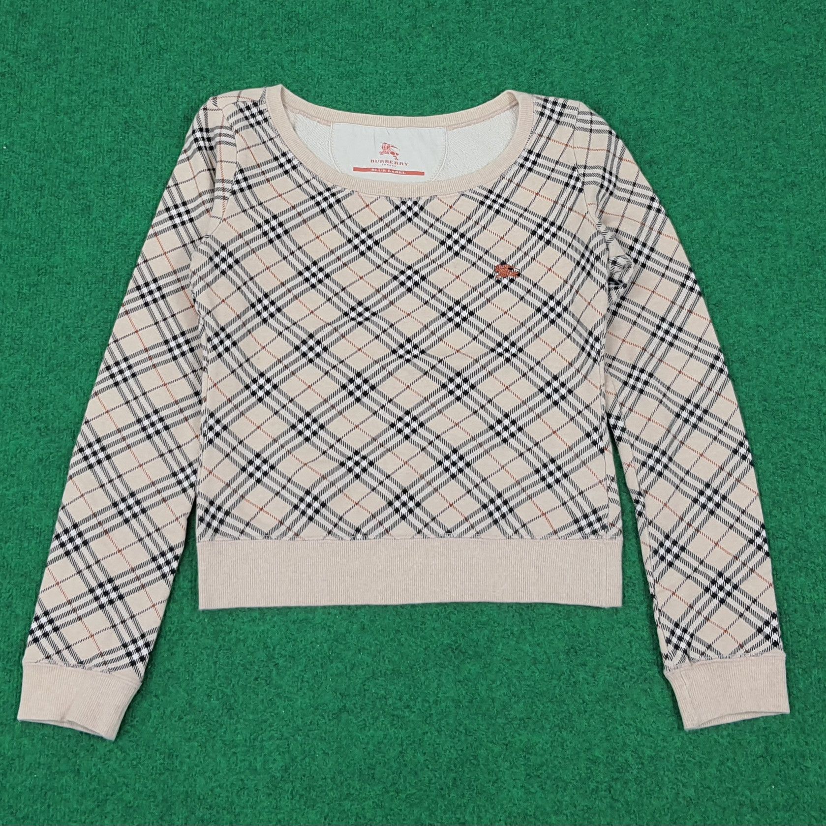 Burberry × Vintage Vintage Burberry London Blue Label Noca Check Crop Top Size XS / US 0-2 / IT 36-38 - 1 Thumbnail