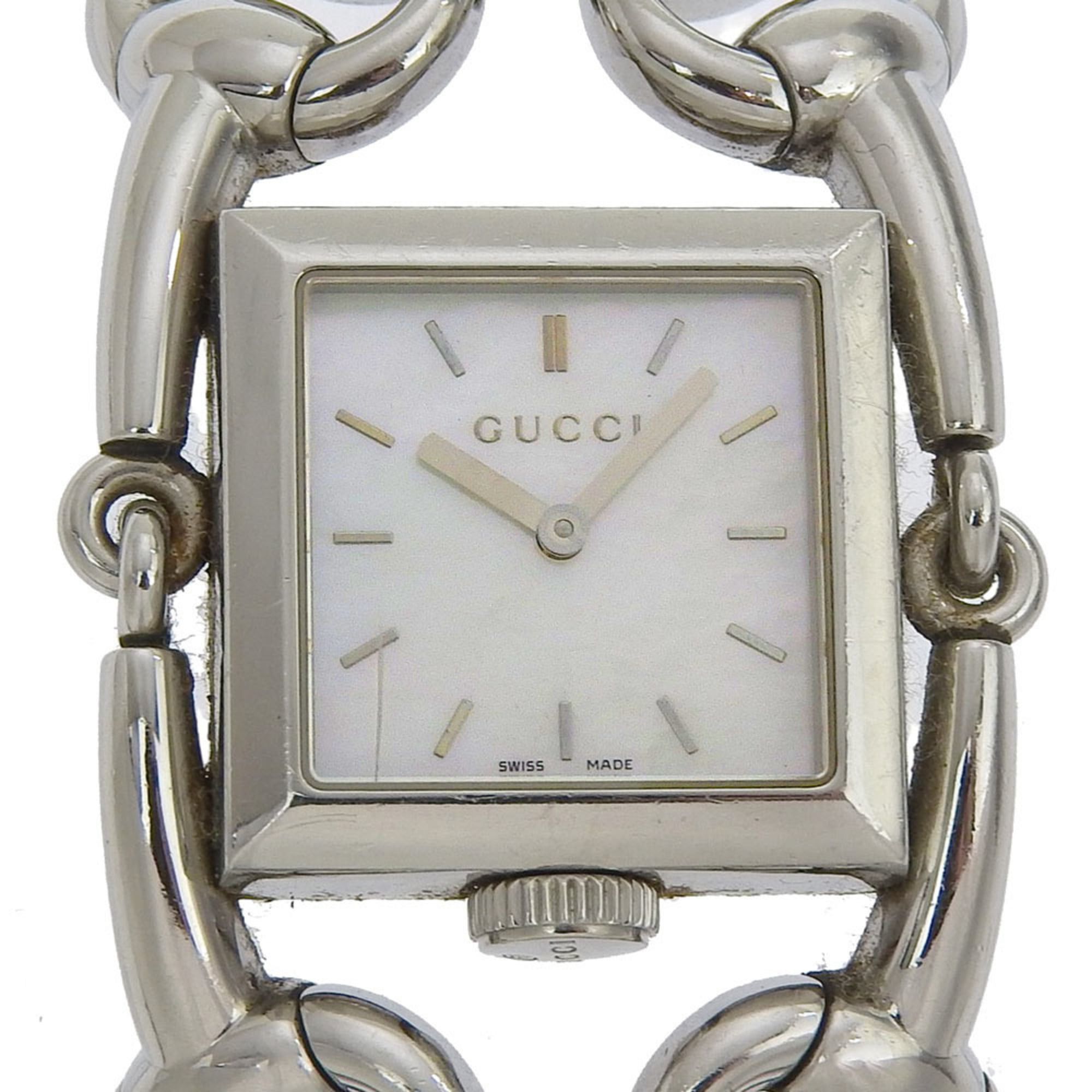 Gucci Gucci Signoria Watch, 116.3mm, Stainless Steel, Quartz Movement, Analog Display, White Shell Dial, Women's Size ONE SIZE - 1 Thumbnail