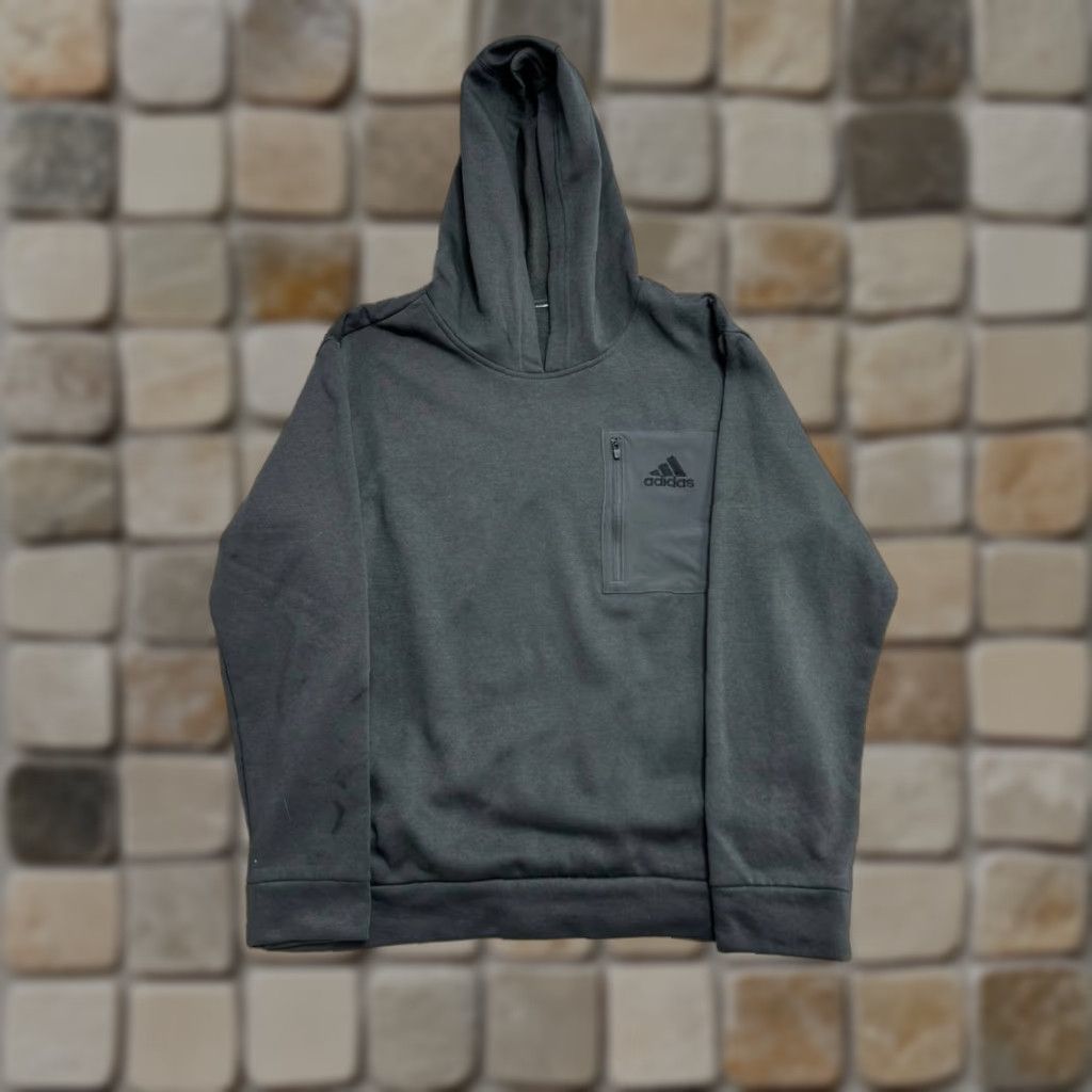 Adidas Adidas Hoodie Mens XL Black Fleece Lined Kangaroo Pocket Cozy Athleisure Hooded Pockets Logo Pullover Sports Mens XL Black Adidas Hoodie Size US XL / EU 56 / 4 - 1 Thumbnail