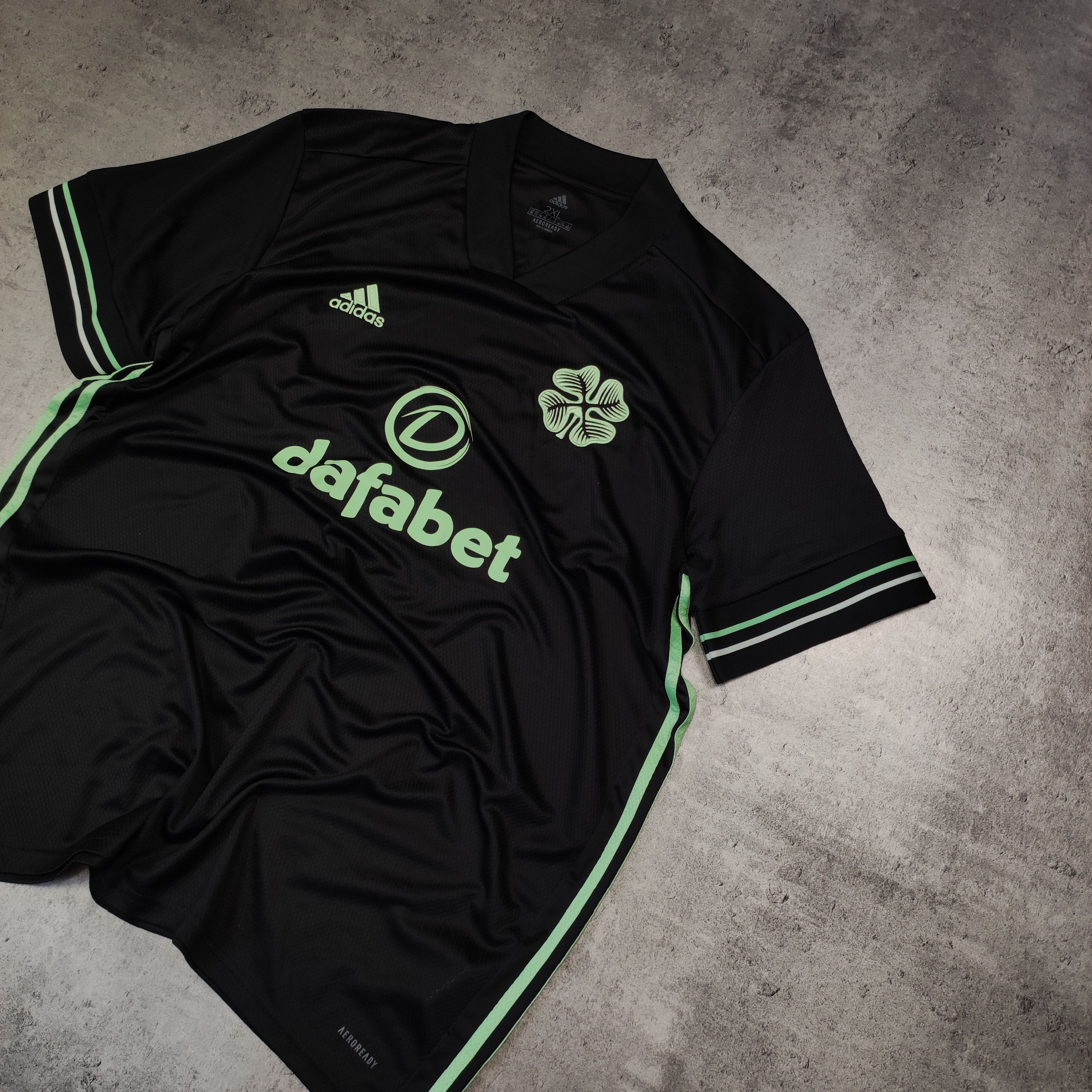 Adidas RARE Adidas x Celtic Glasgow Third Football Black Jersey Size US XXL / EU 58 / 5 - 2 Thumbnail