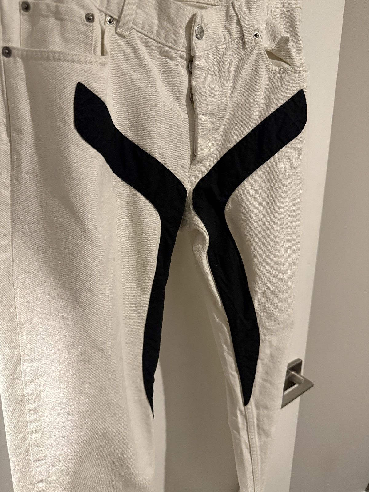 Helmut Lang Helmut Lang SS2003 Scissor Denim (White) Size US 34 / EU 50 - 2 Thumbnail
