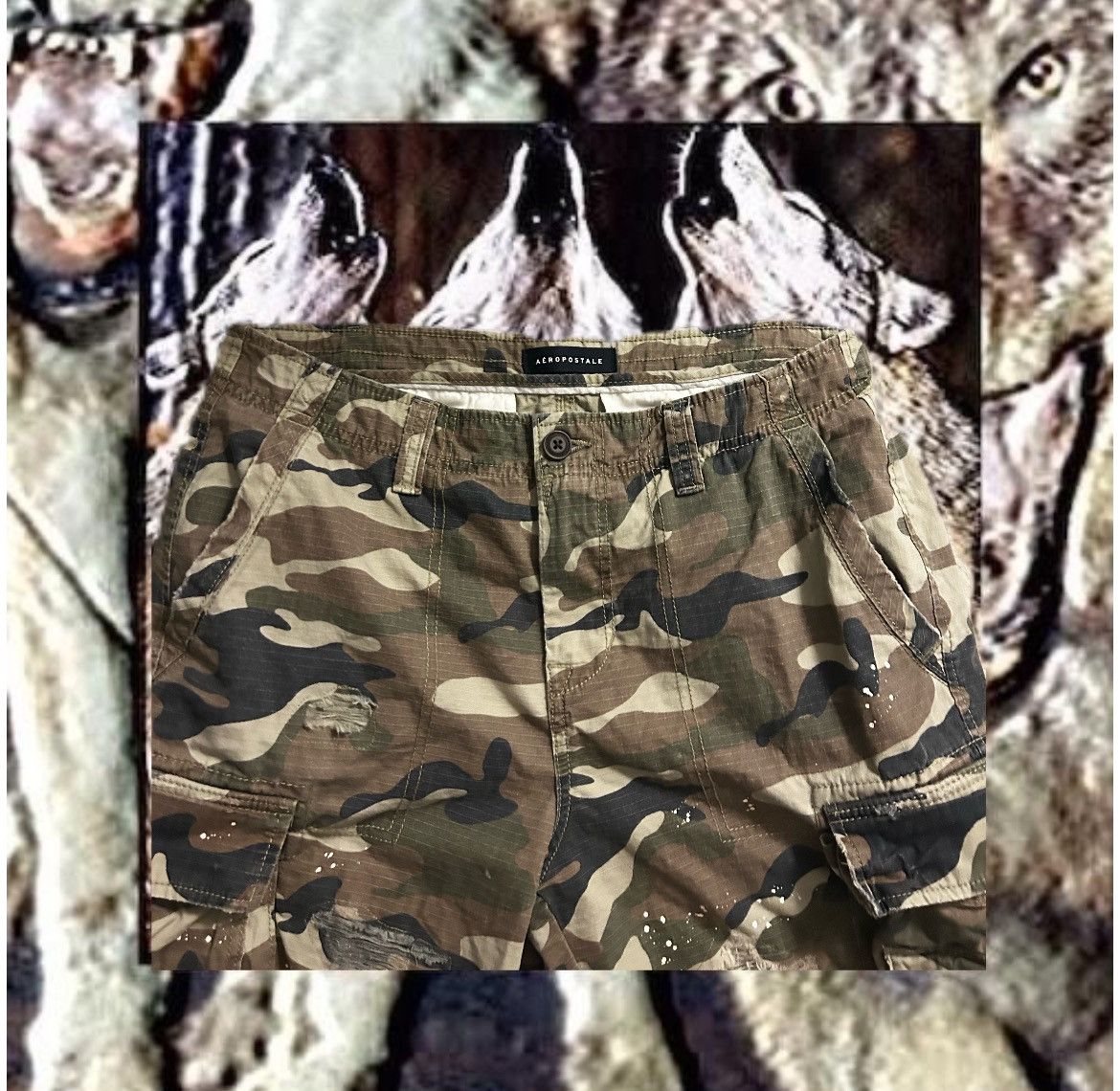 Aeropostale camouflage cargo shorts Size US 33 - 2 Thumbnail