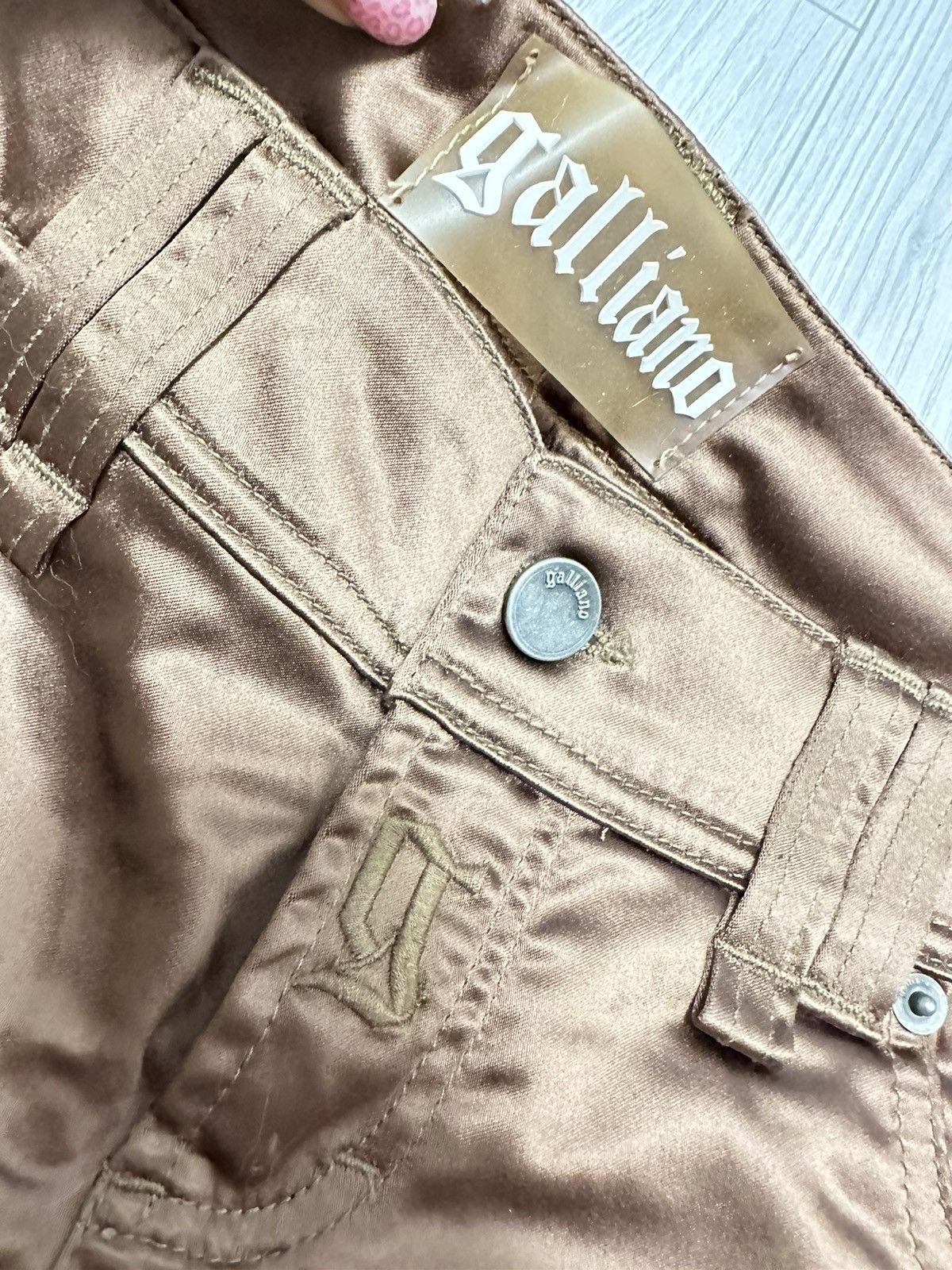 Designer × John Galliano John Galliano Vintage Women's Satin Trousers Pants Size 28" / US 6 / IT 42 - 2 Thumbnail