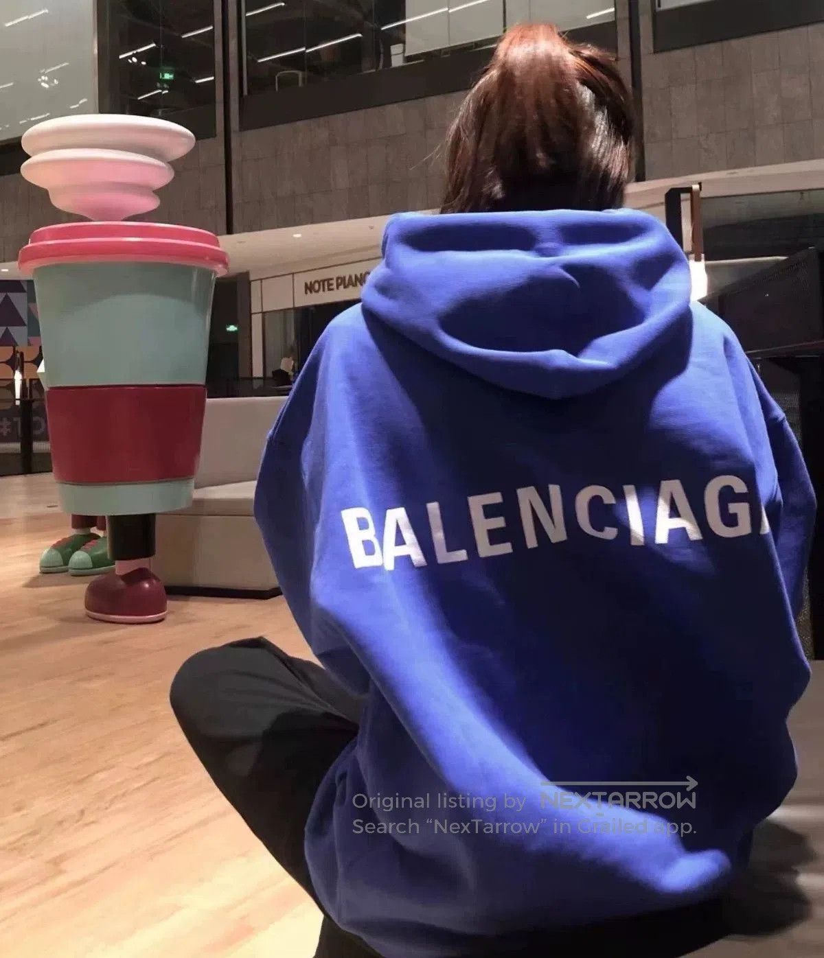 Balenciaga Balenciaga Klein Blue Hoodie. Size US M / EU 48-50 / 2 - 1 Thumbnail