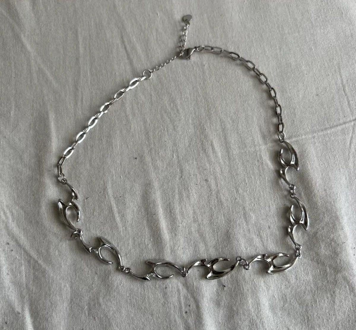 Other Gothic Punk Spike Pearl Necklace Chain Size ONE SIZE - 5 Thumbnail