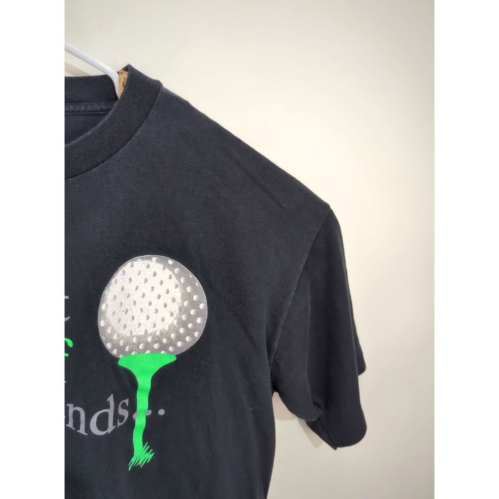 Vintage VINTAGE Cottontops Golf T Shirt Men Large Black 90s USA Made Short Sleeve Crew Neck Funny Logo Nationwide Sports Size US L / EU 52-54 / 3 - 6 Thumbnail