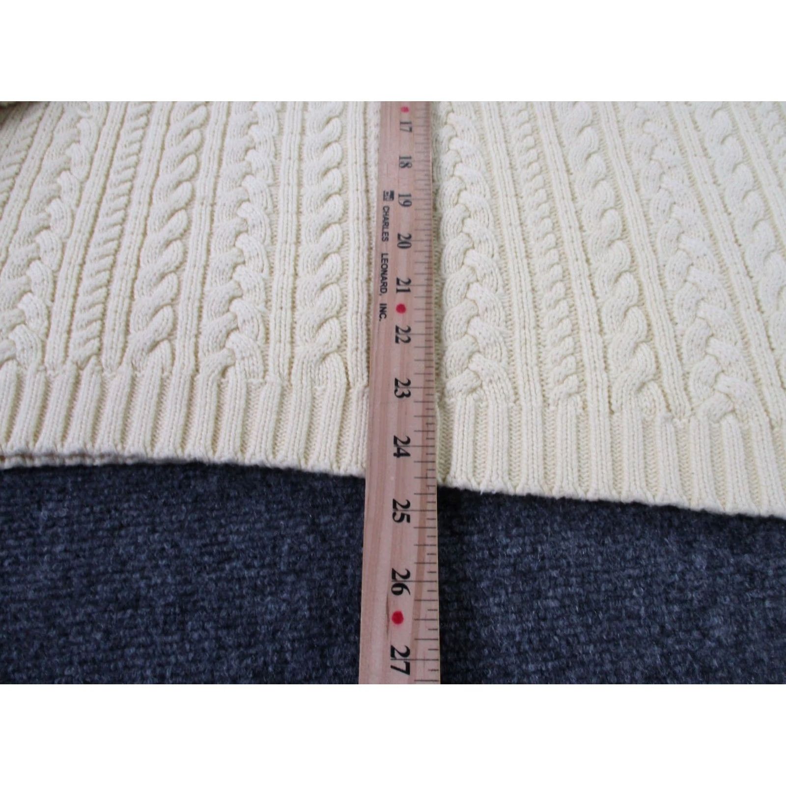 Polo Ralph Lauren Ralph Lauren Sweater Womens L Yellow Cable Knit Fisherman Heavy Preppy Classic Size L / US 10 / IT 46 - 4 Thumbnail