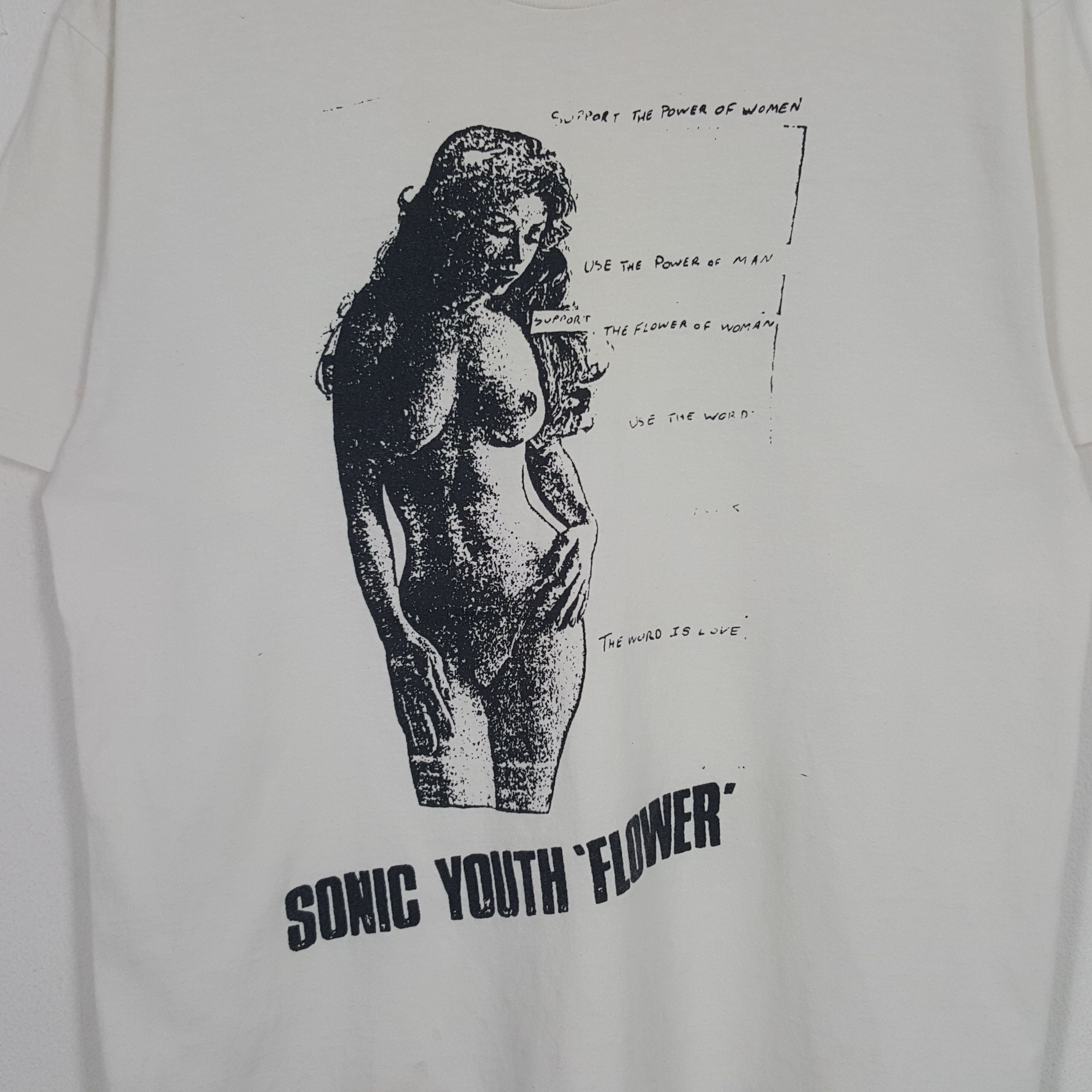 Band Tees × Vintage Vintage Sonic Youth Flower American Rock Band Tshirt Size US L / EU 52-54 / 3 - 2 Thumbnail