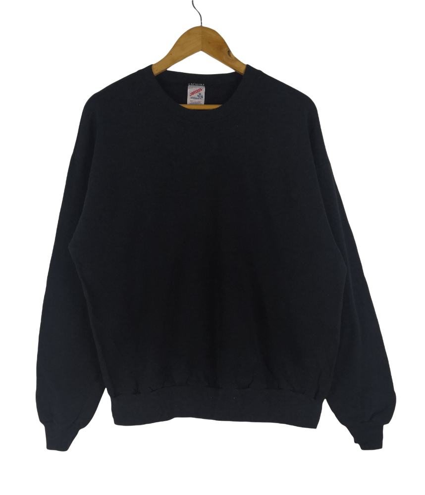 Jerzees Vintage 90s Jerzees Plain Sweatshirt Plain Blank Sweater Size US L / EU 52-54 / 3 - 1 Thumbnail