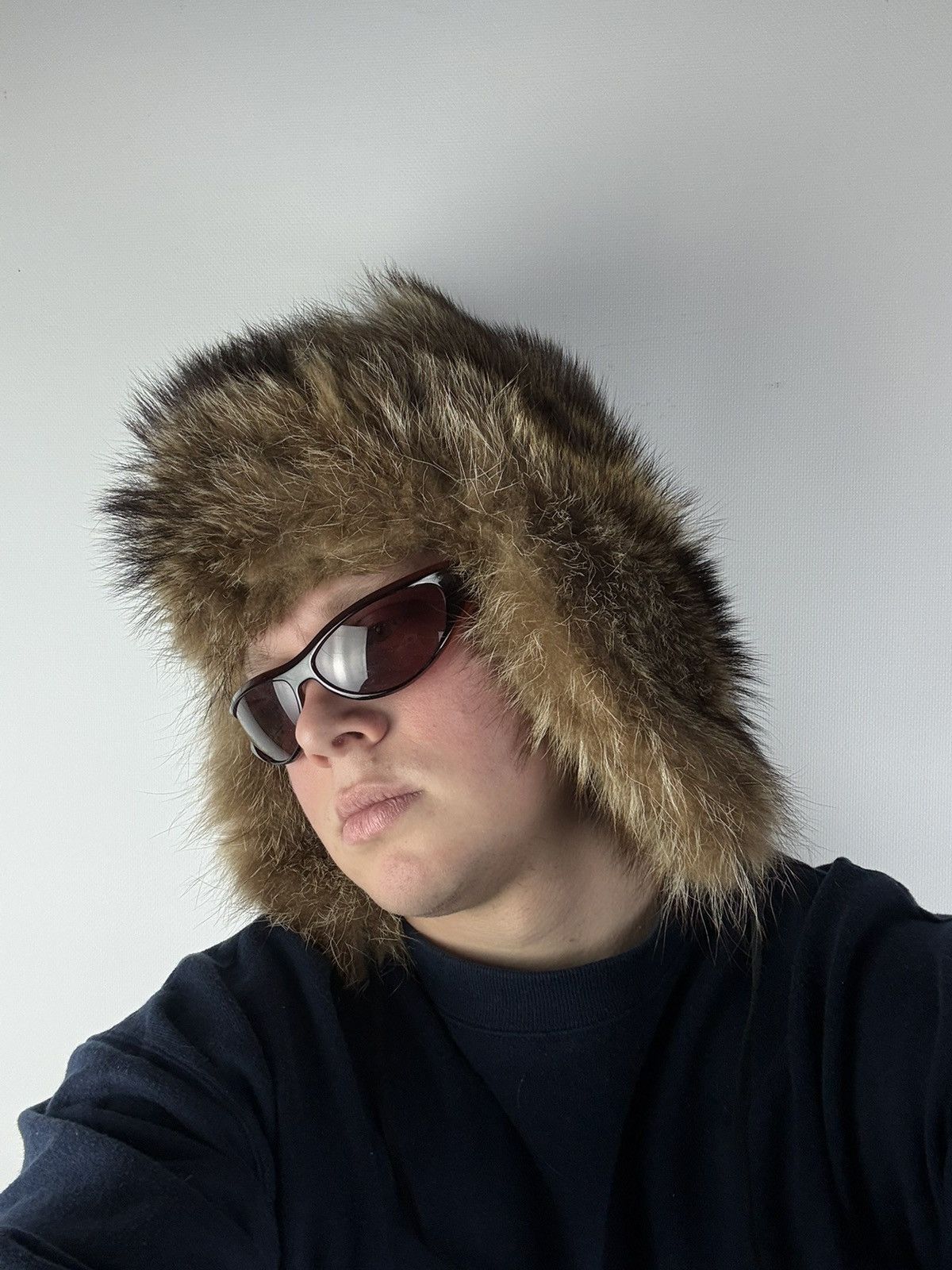 Hysteric Glamour × Japanese Brand × Vintage Vintage Real Fur Mohair Fuzzy Ushanka Y2K Opium Hype Rare OS Size ONE SIZE - 1 Thumbnail