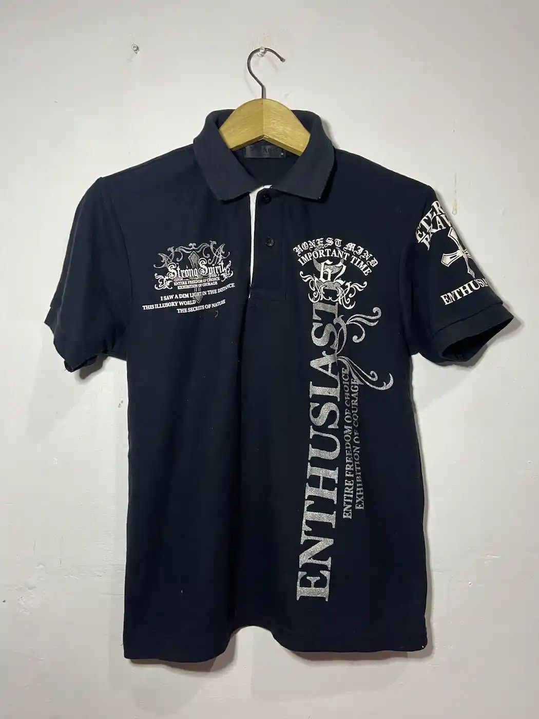 Beauty Beast × Japanese Brand Y2k Poem polo shirts Size US M / EU 48-50 / 2 - 3 Thumbnail