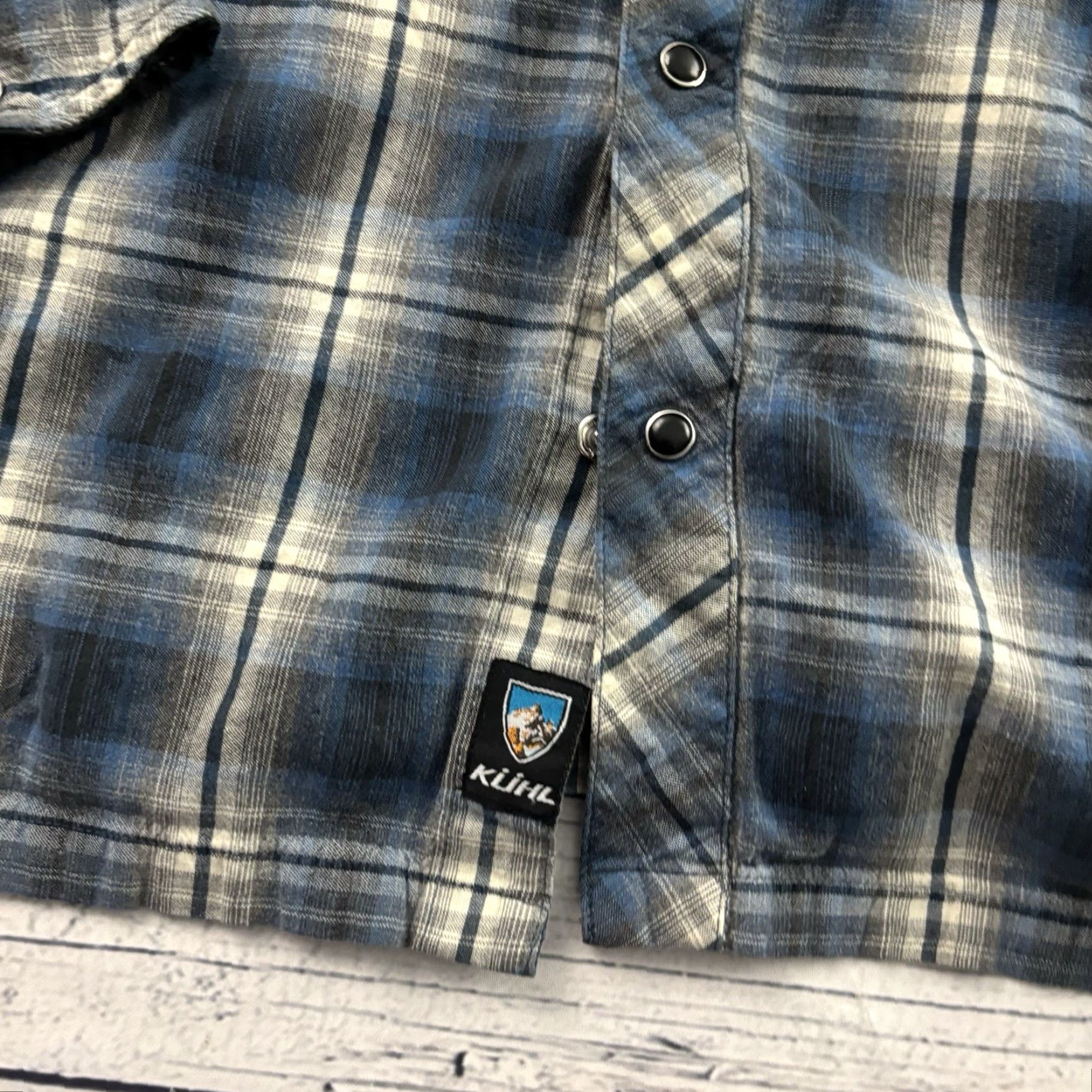 Vintage Kuhl Shirt Long Sleeve Button-Up Flannel XL Blue Men’s Pearl Snap Front Size US XL / EU 56 / 4 - 2 Thumbnail