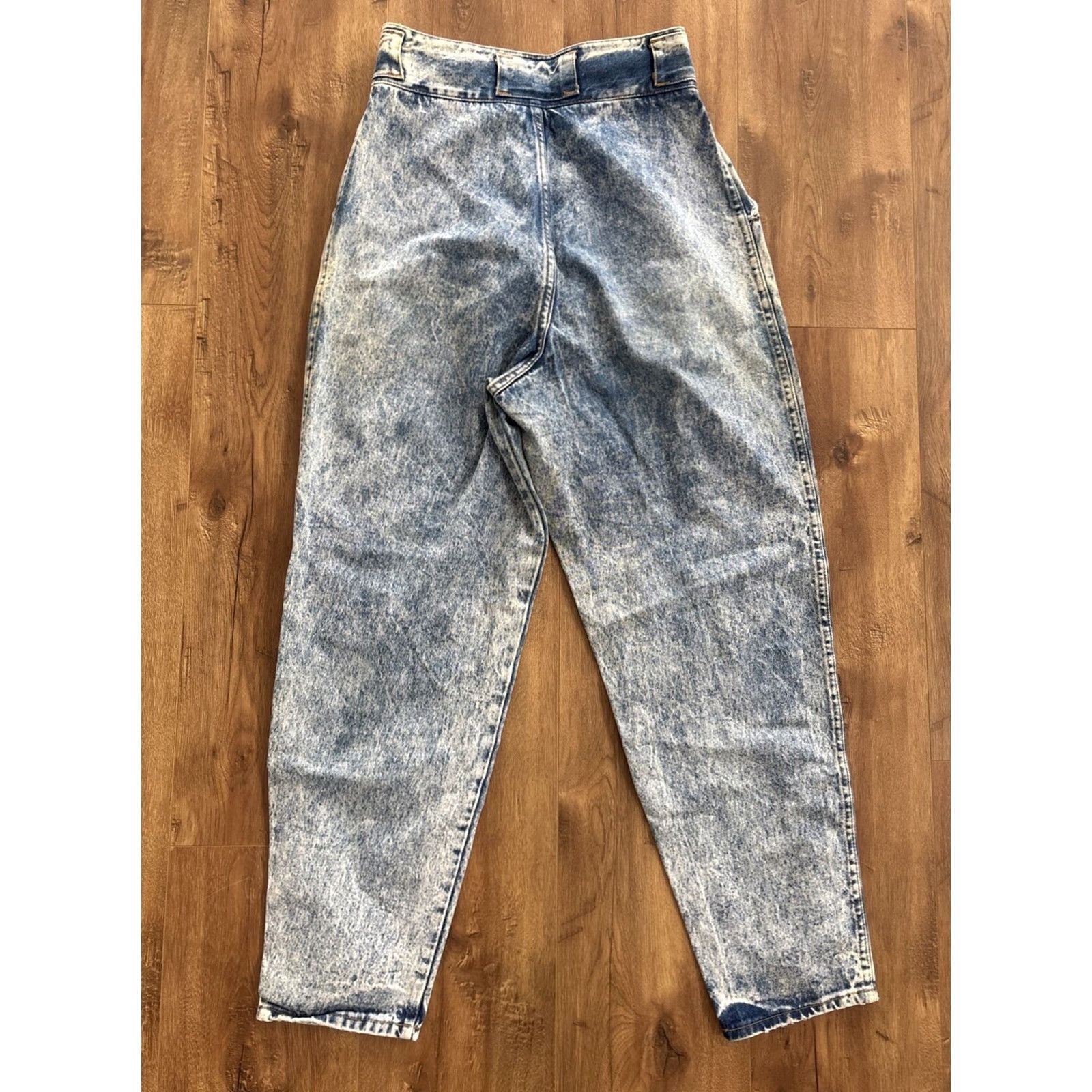 Vintage VINTAGE Sasson Jeans Denim Blue Acid Wash Parachute High Waist 14 Womens Tapered 80s 90s Size 26" / US 2 / IT 38 - 5 Thumbnail