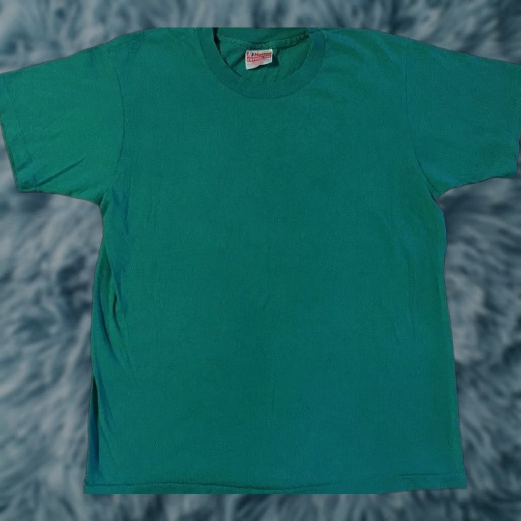 Hanes VINTAGE Hanes Shirt S USA 80s 90s Faded Grunge Punk Rock Biker Skate Surf Trucker 90s Men's L Blue T-Shirt Size US L / EU 52-54 / 3 - 1 Thumbnail