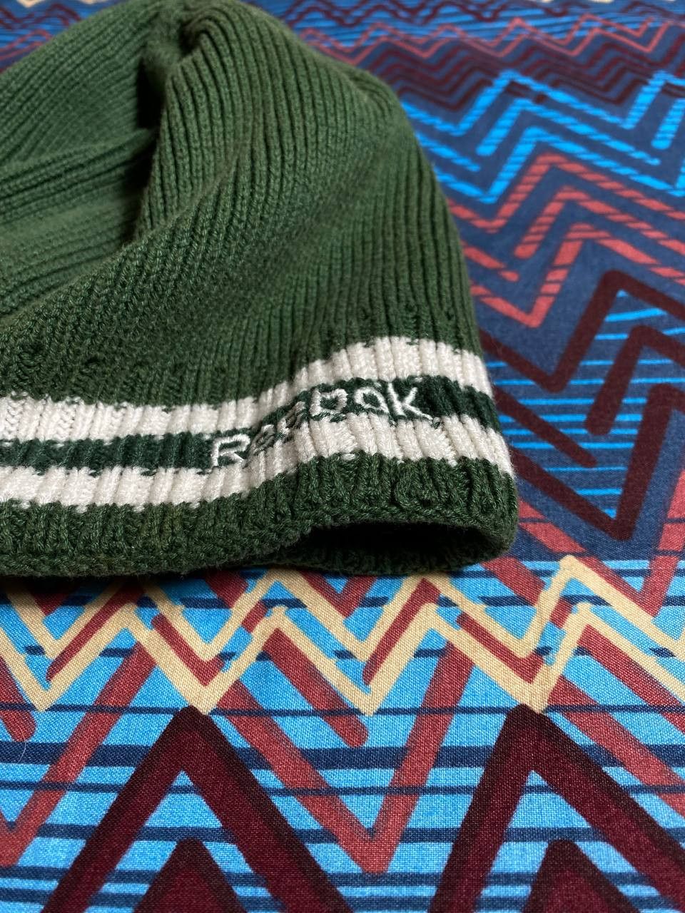 Reebok Hats green Vintage striped Reebok Y2K logo NFL Streetwear Size ONE SIZE - 6 Thumbnail