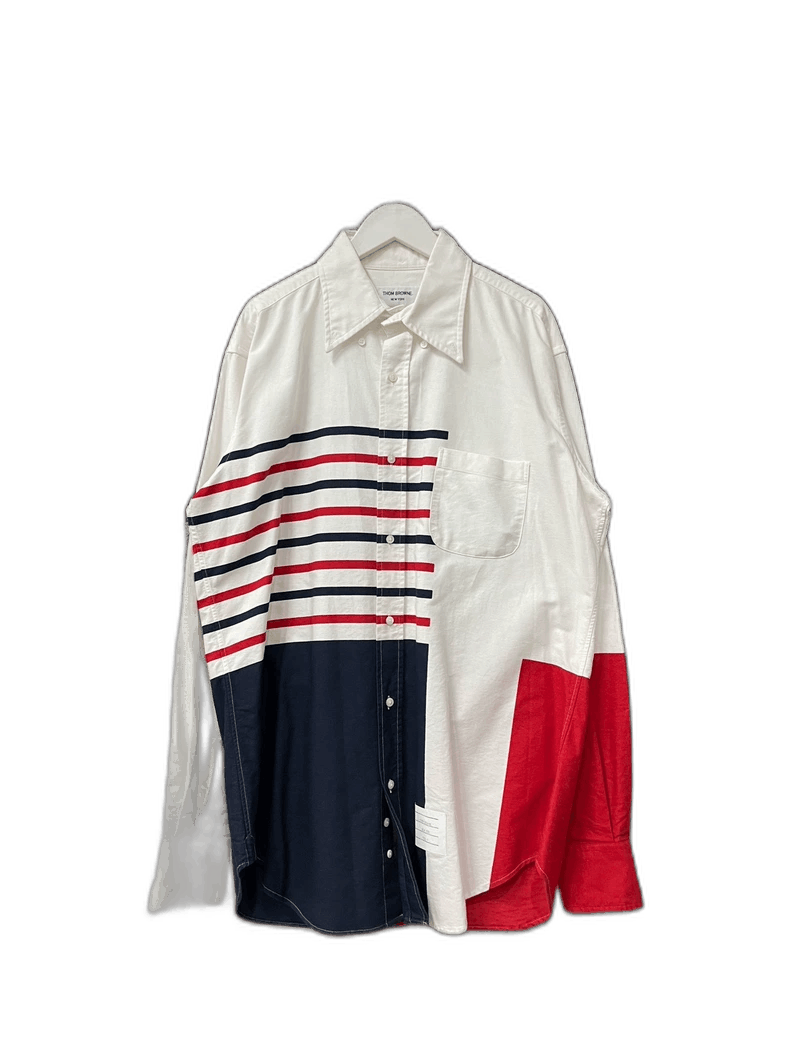 Thom Browne Thom Browne Striped Long Sleeve Shirt Size US M / EU 48-50 / 2 - 1 Thumbnail