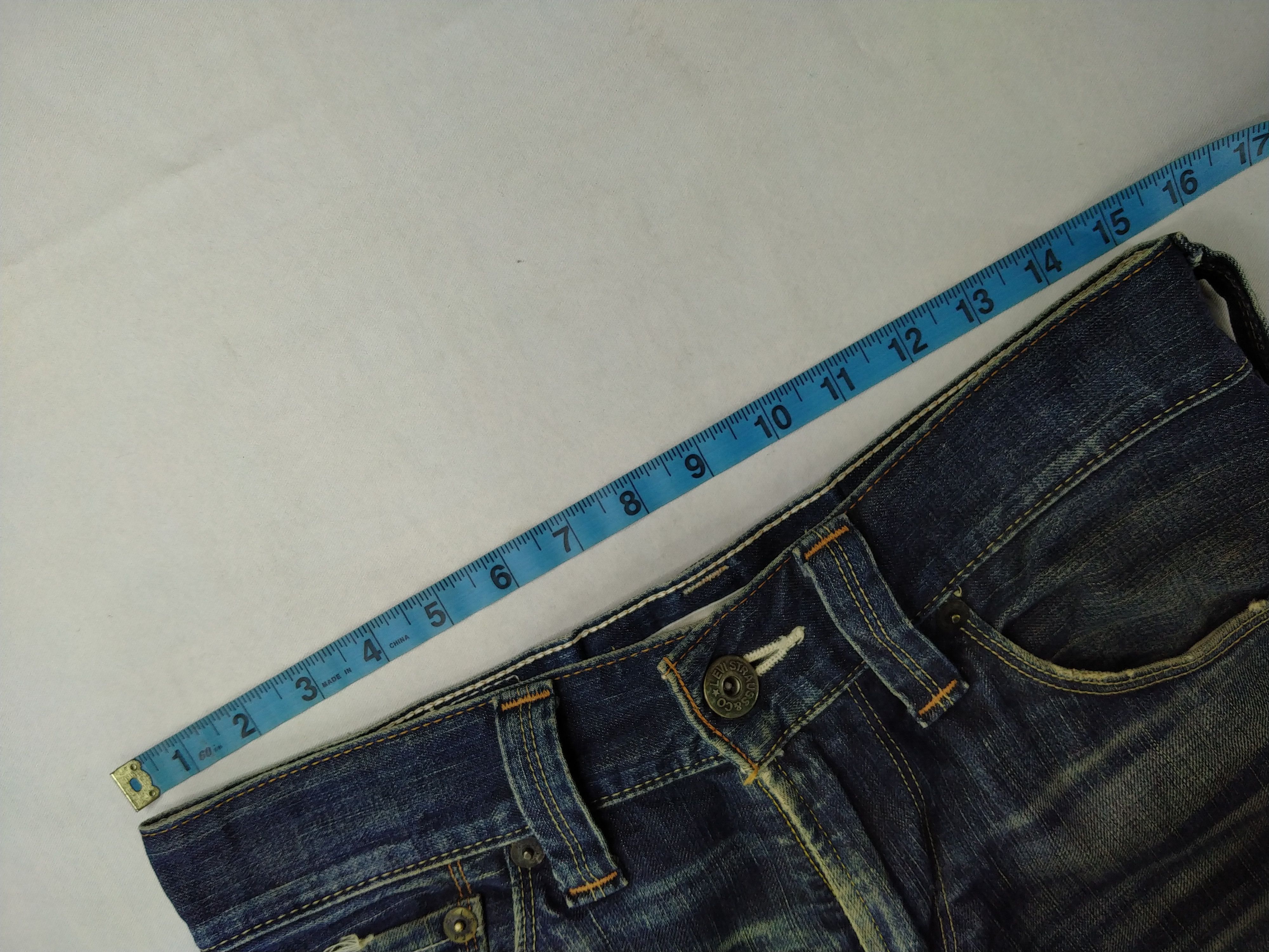 Japanese Brand Dirty Blue Vintage Levi's 511 Slim Jeans 31x32 Denim JN952 Size US 31 - 5 Thumbnail