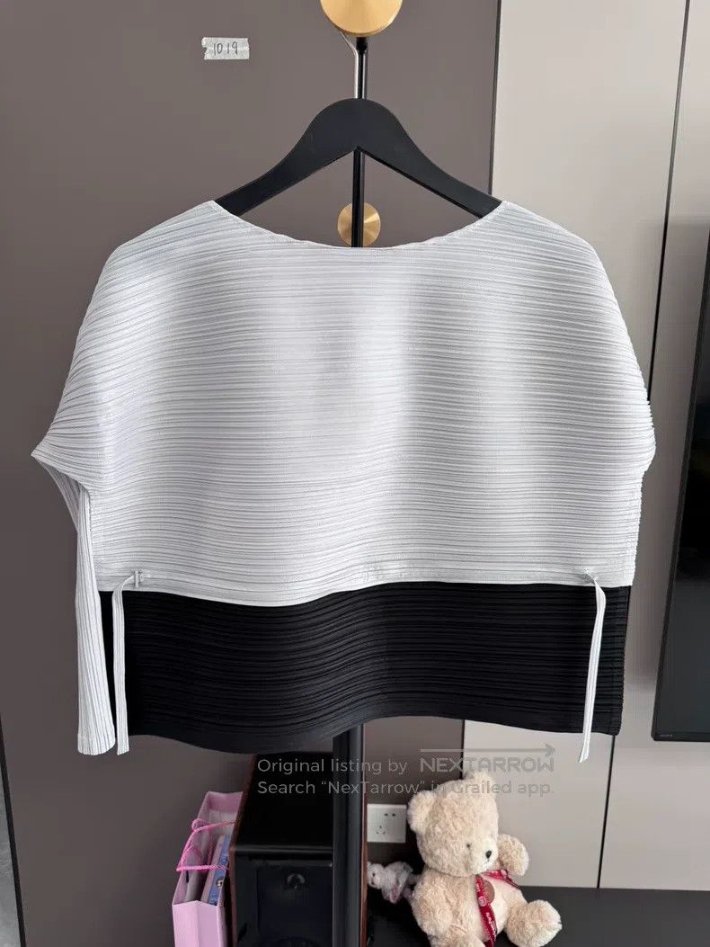 Issey Miyake Issey Miyake size:3 Drawstring Striped T-shirt Size S / US 4 / IT 40 - 5 Thumbnail
