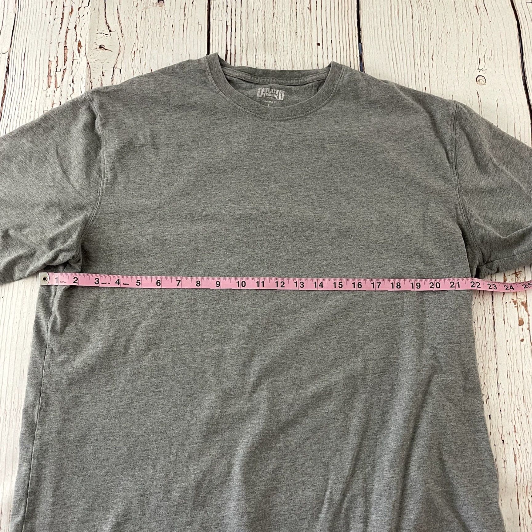 CO Duluth Trading Co Longtail T Short Sleeve T Shirt Men's L Solid Gray 100% Cotton Size US L / EU 52-54 / 3 - 3 Thumbnail