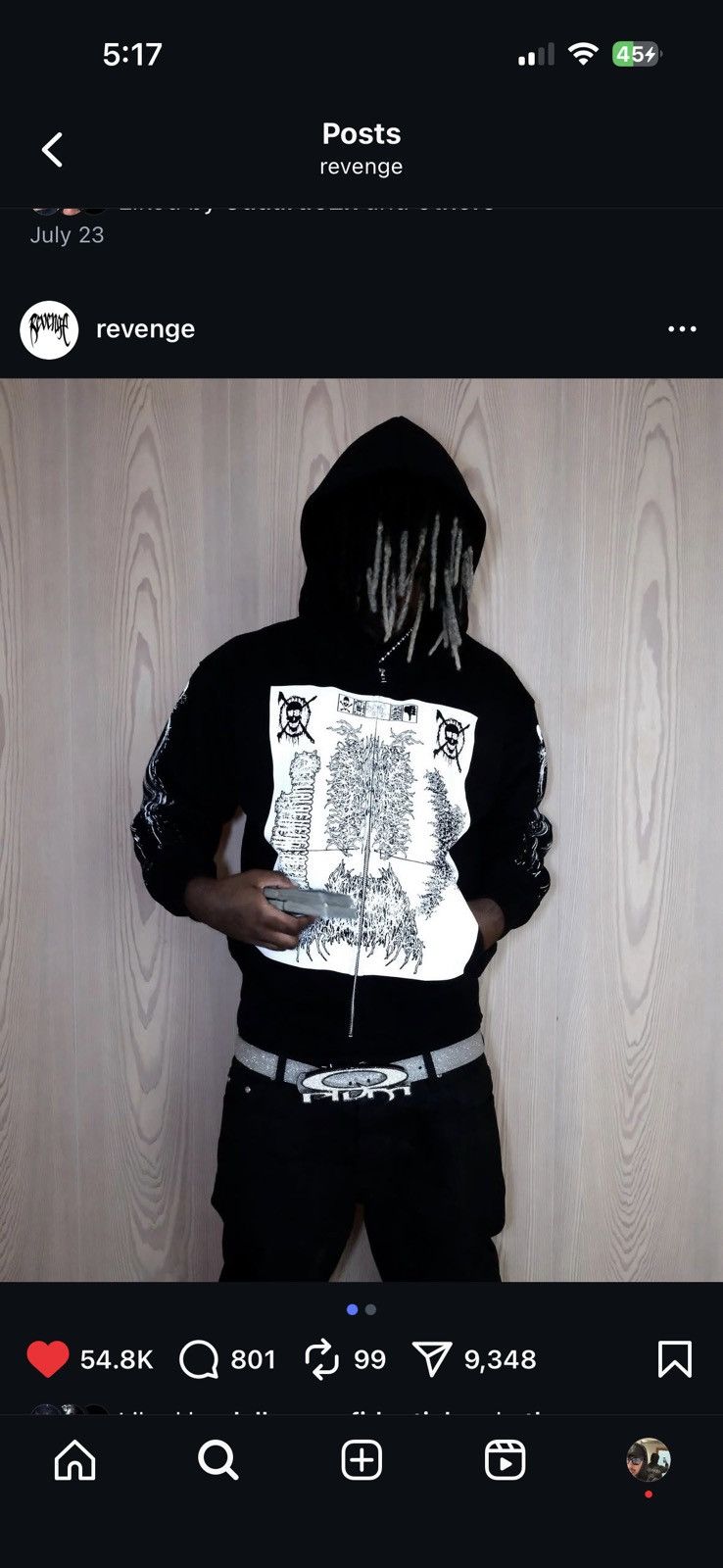Revenge Revenge Actual Hate Ken Carson Brutality Zip Up Hoodie Black Size US M / EU 48-50 / 2 - 9 Thumbnail
