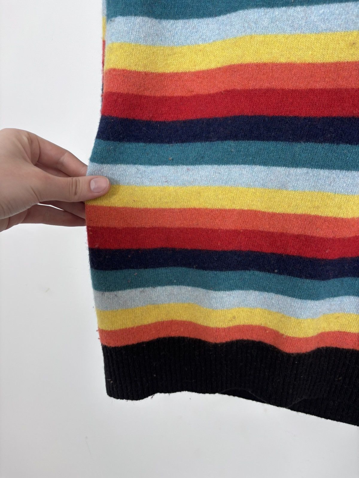 Love Moschino Love Moschino Women’s Rainbow Striped Wool Cashmere Sweater Size S / US 4 / IT 40 - 7 Thumbnail