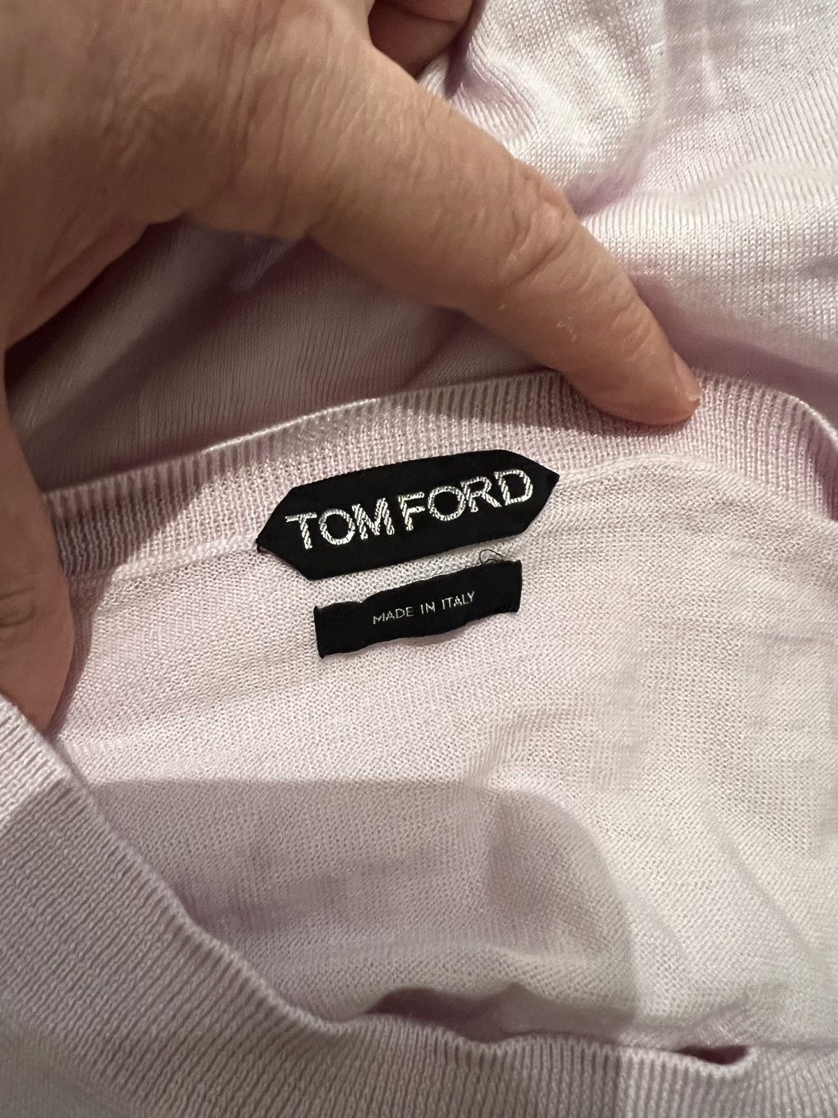 Tom Ford TOM FORD fine-knit 52 Italy 70% Cashmere 30% Silk Pink Size US L / EU 52-54 / 3 - 10 Thumbnail