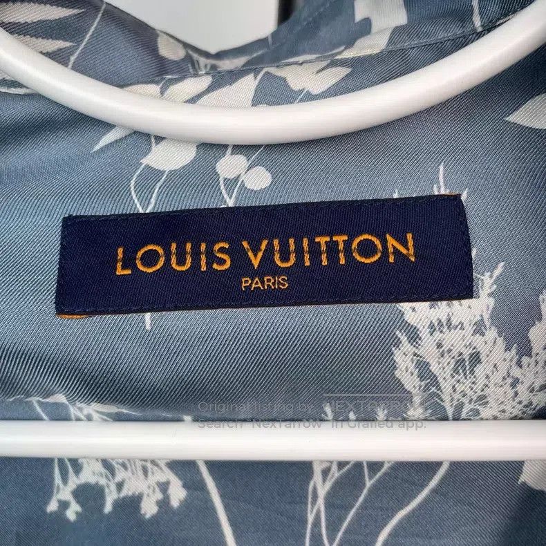 Louis Vuitton Louis Vuitton size 4l Blue wheat-ear silk long-sleeve shirt Size US M / EU 48-50 / 2 - 6 Thumbnail
