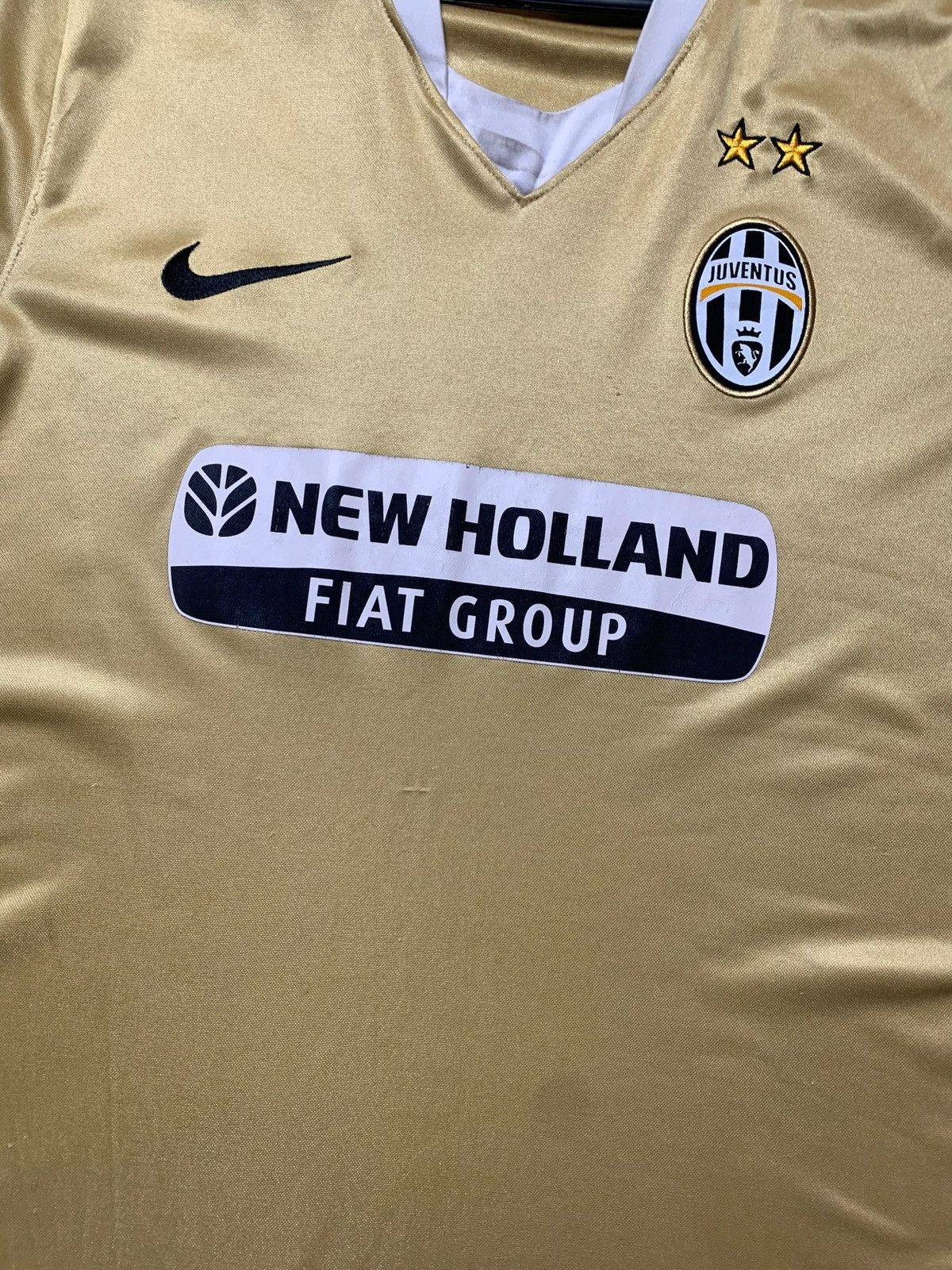 Nike × Vintage Vintage Nike Juventus gold soccer jersey size L away Size US L / EU 52-54 / 3 - 4 Thumbnail