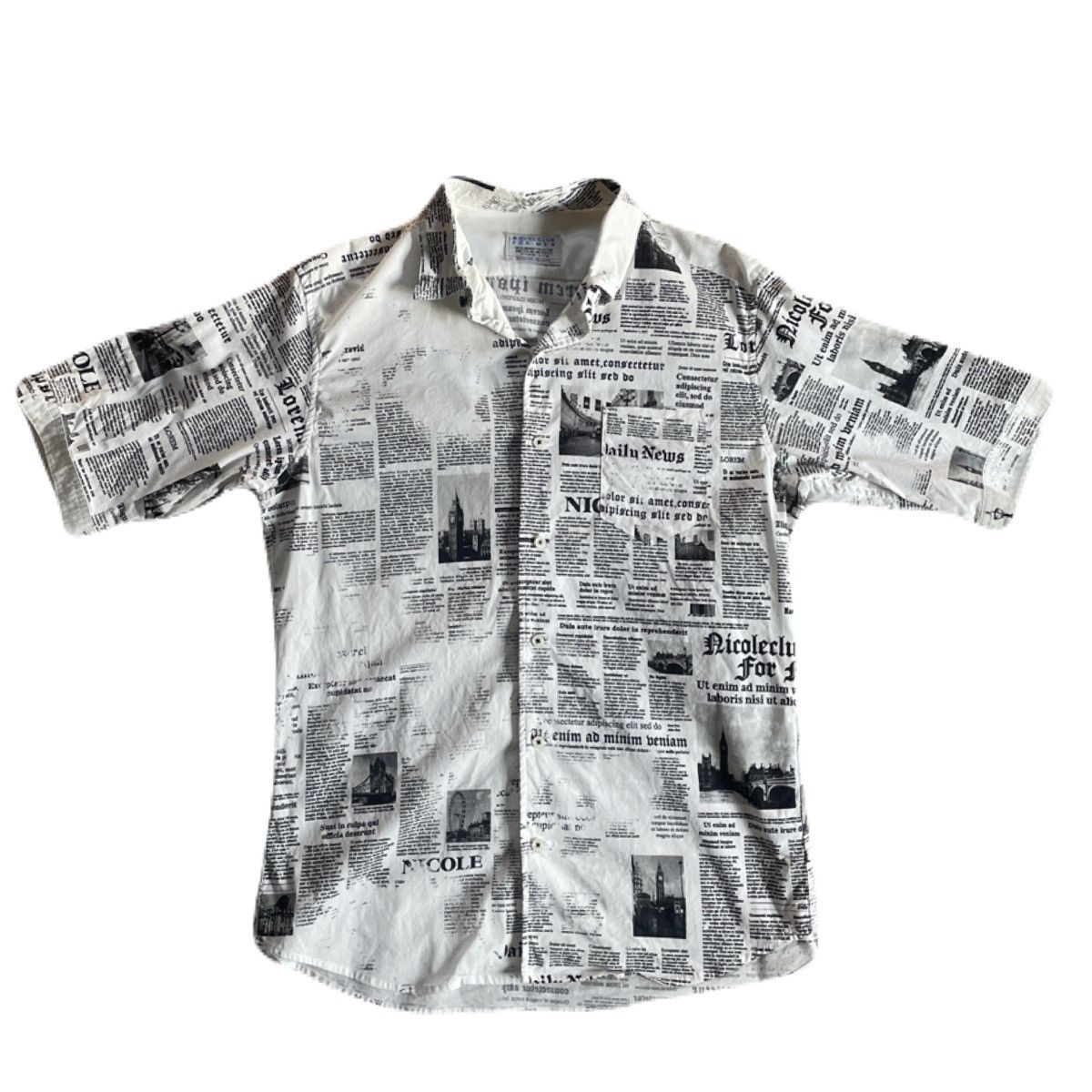 If Six Was Nine 2000s Japanese archive Vkei All-Over Poem Button Shirts Y2K Size US S / EU 44-46 / 1 - 2 Thumbnail
