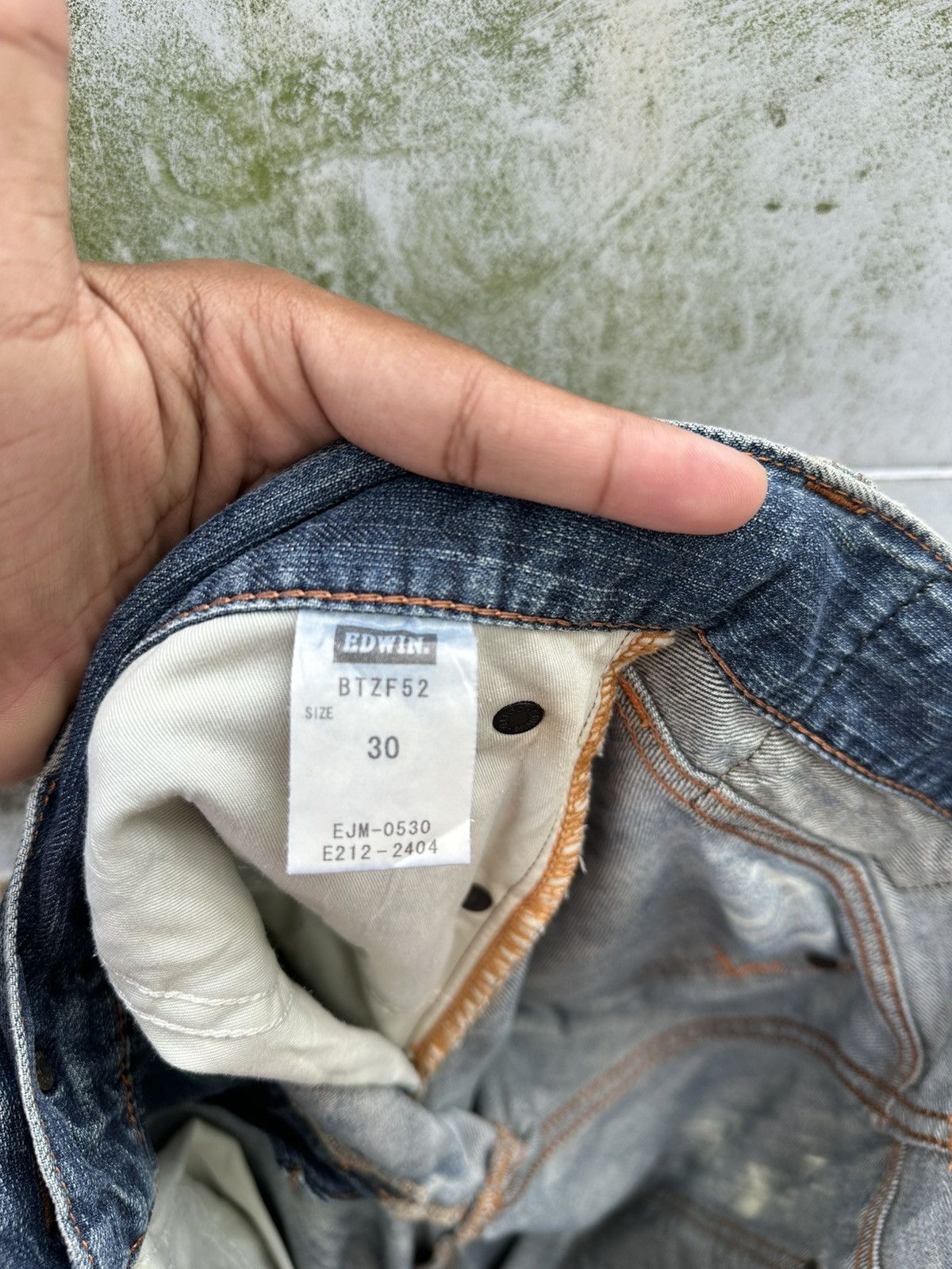 Edwin 👹Vintage Edwin Blue Trip 505 Washed Straight Cut Jeans Size US 30 / EU 46 - 11 Thumbnail