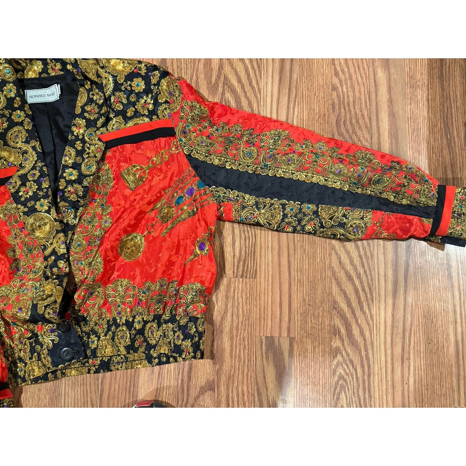 Other 70s/80s Silk Howard Wolf Blazer Size XL / US 12-14 / IT 48-50 - 3 Thumbnail