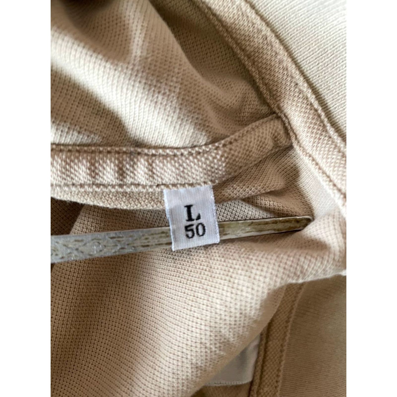Valentino Valentino Polo Shirt Mens Size L Beige Cotton Short Sleeve Collared Button Shirt Polo Size US L / EU 52-54 / 3 - 6 Thumbnail