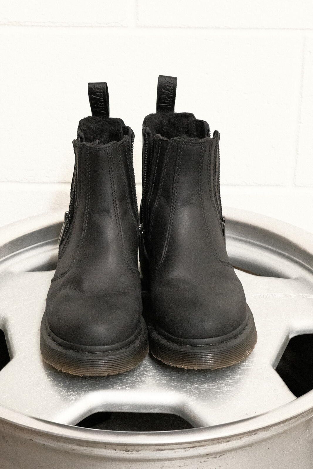Dr. Martens Dr. Martens Black Leather Chelsea Boots with Side Zipper Size US 9 / EU 42 - 1 Thumbnail