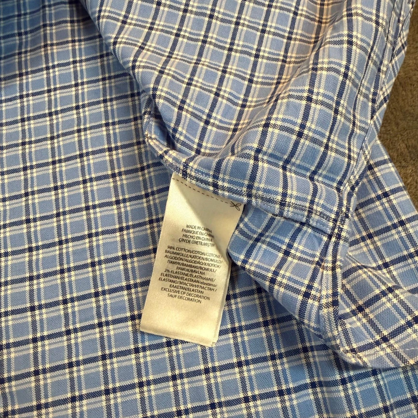 Polo Ralph Lauren Ralph Lauren Button-Down Shirt Mens 2XL Slim Fit Blue White Plaid Oxford Button-Up Collared Classic Casual Business Nautical Preppy Size US XXL / EU 58 / 5 - 7 Thumbnail