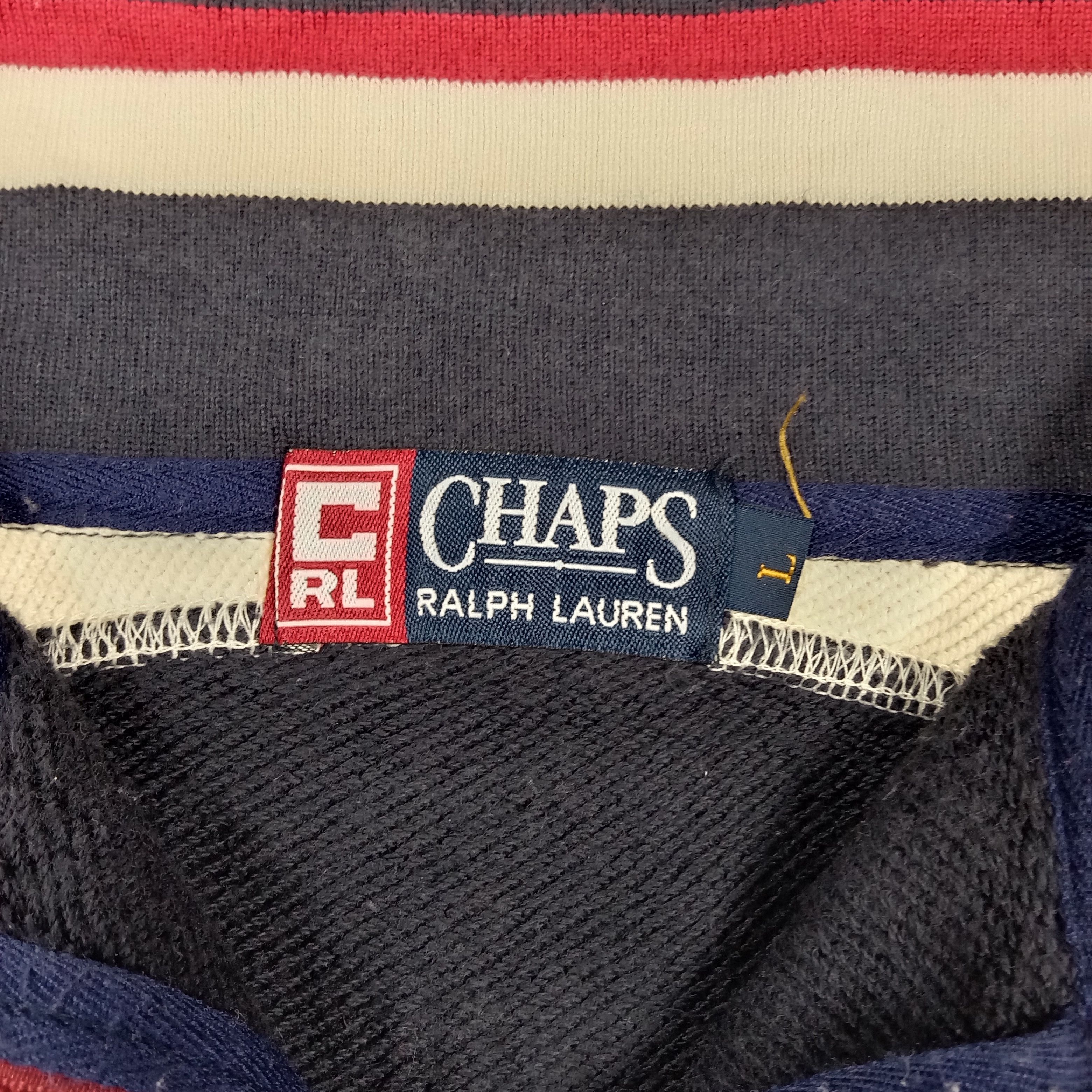 Chaps Ralph Lauren Vintage 90s Chaps Ralph Lauren Half Zipper Sweatshirt C282N5 Size US L / EU 52-54 / 3 - 3 Thumbnail