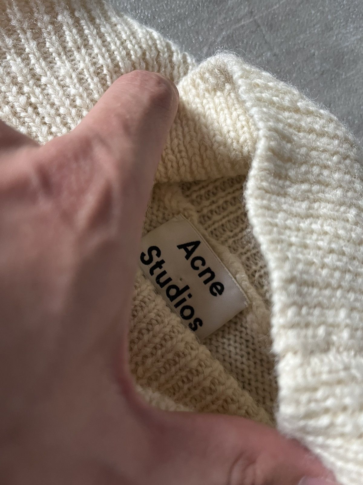 Acne Studios Acne Studios Joris oversize cream sweater cable Size US S / EU 44-46 / 1 - 9 Thumbnail