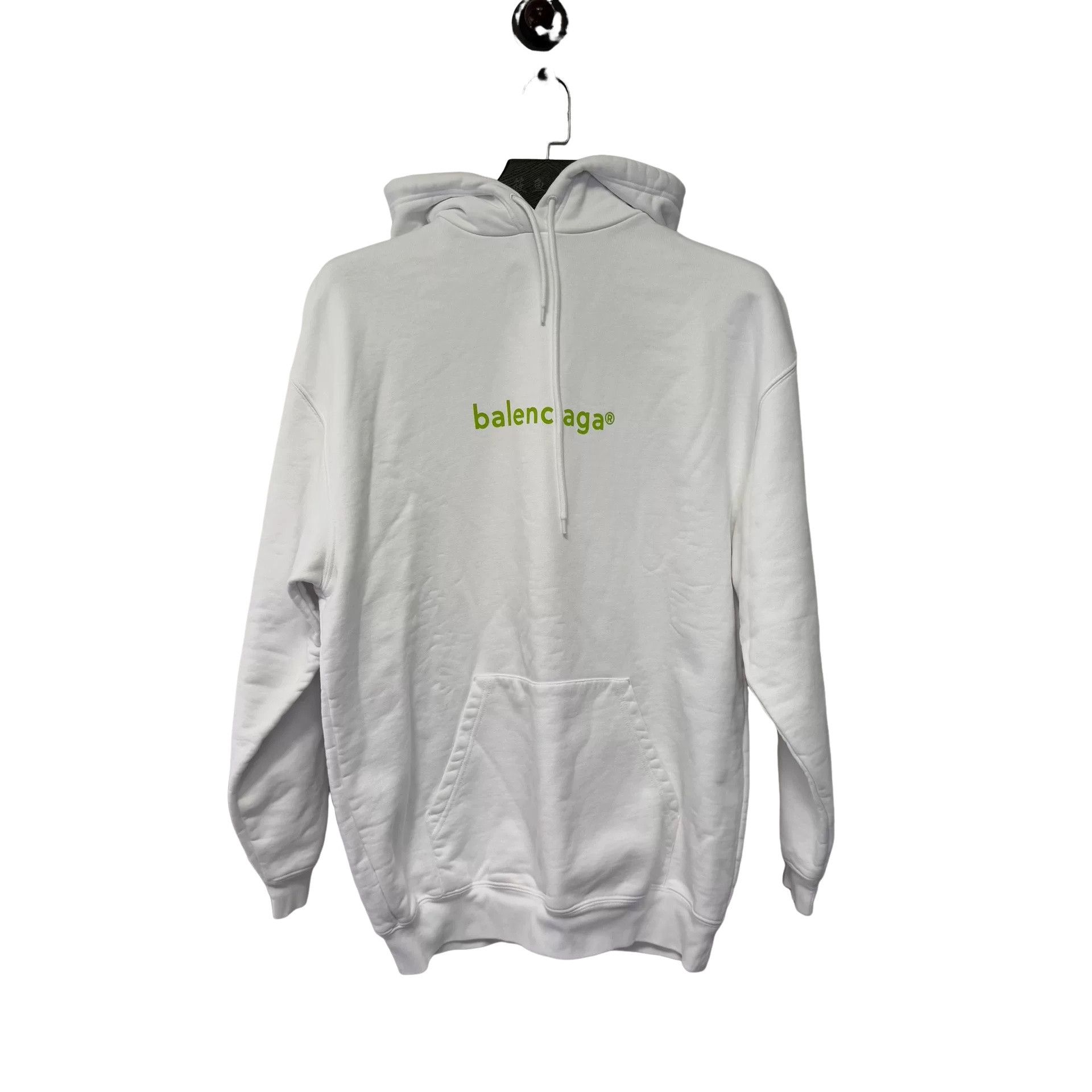 Balenciaga Balenciaga Logo Hoodie White Size S Size US S / EU 44-46 / 1 - 1 Thumbnail